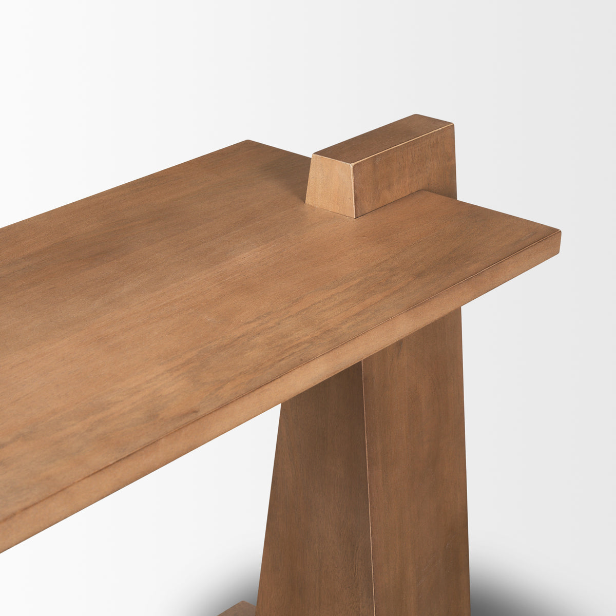Eula Medium Brown Wood Console Table-Console Tables-DECOROLALA