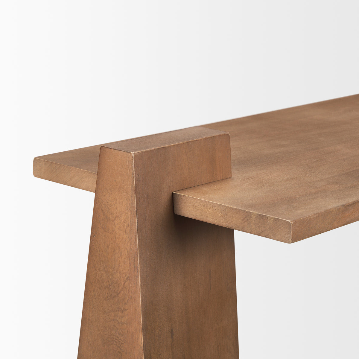 Eula Medium Brown Wood Console Table-Console Tables-DECOROLALA