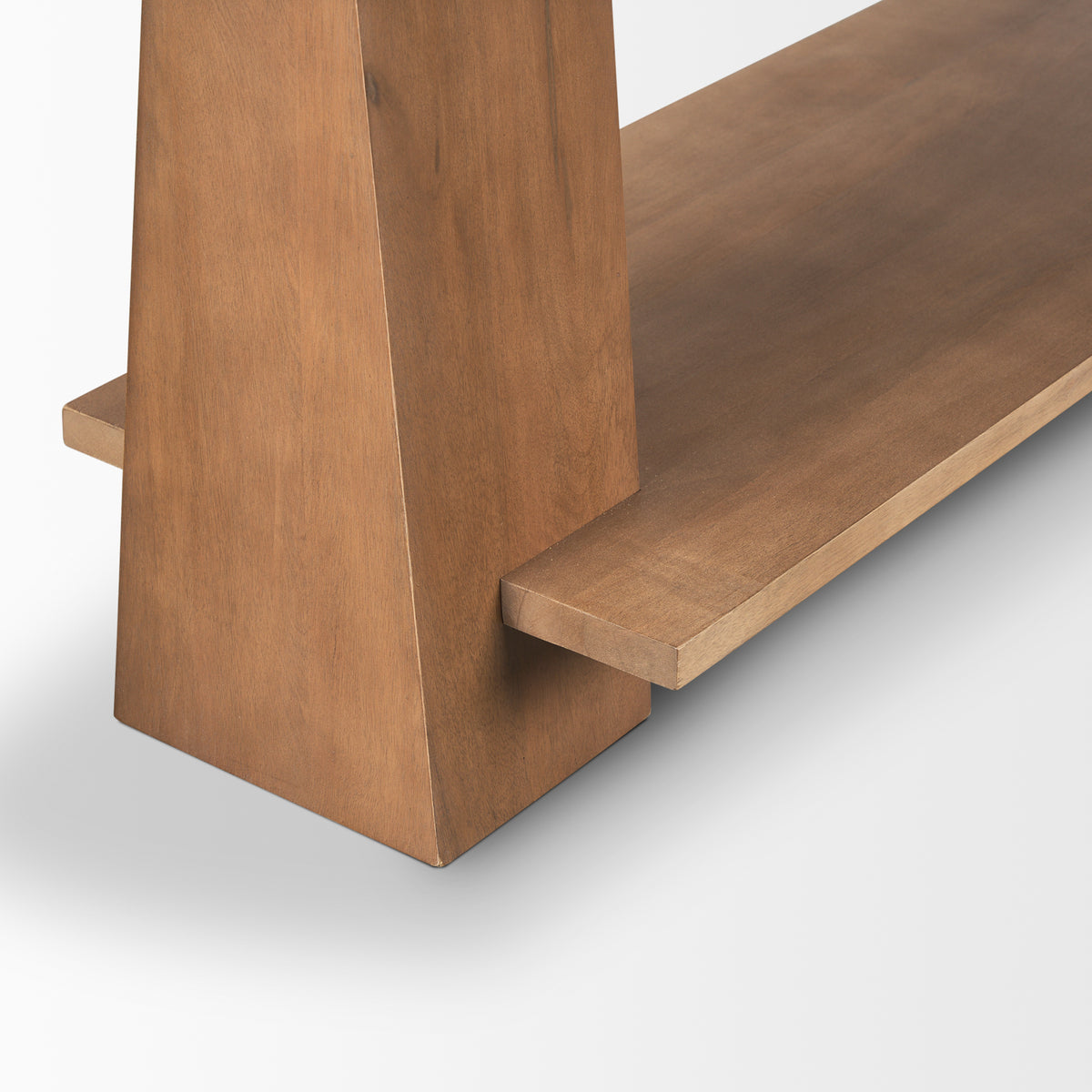 Eula Medium Brown Wood Console Table-Console Tables-DECOROLALA