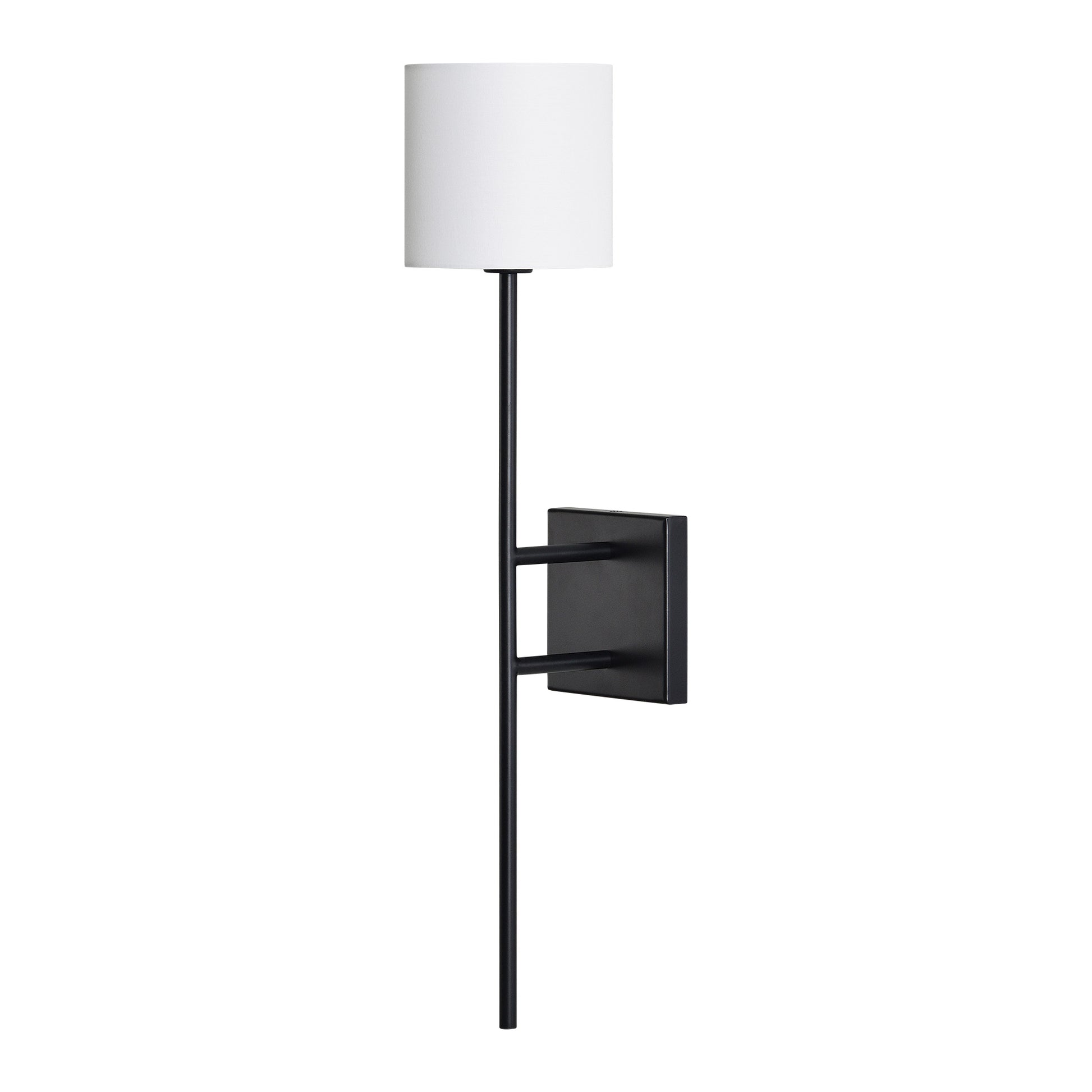 Eunices 24" Length Wall Sconce, Black and White-Wall Sconce-DECOROLALA