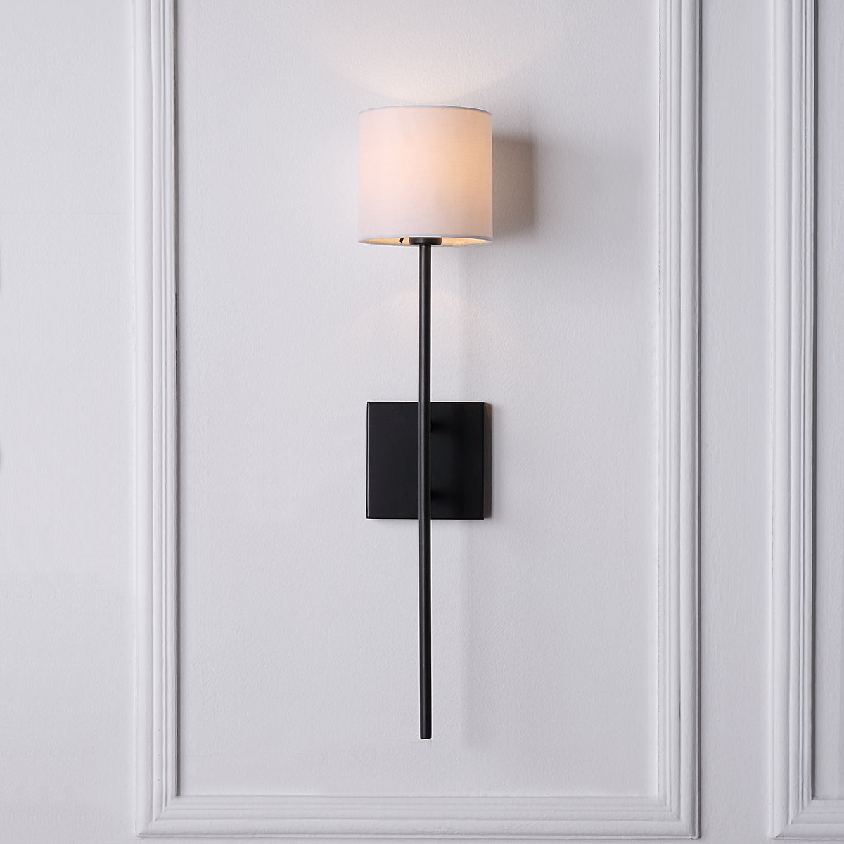 Eunices 24" Wall Sconce, Black and White-Wall Sconce-DECOROLALA