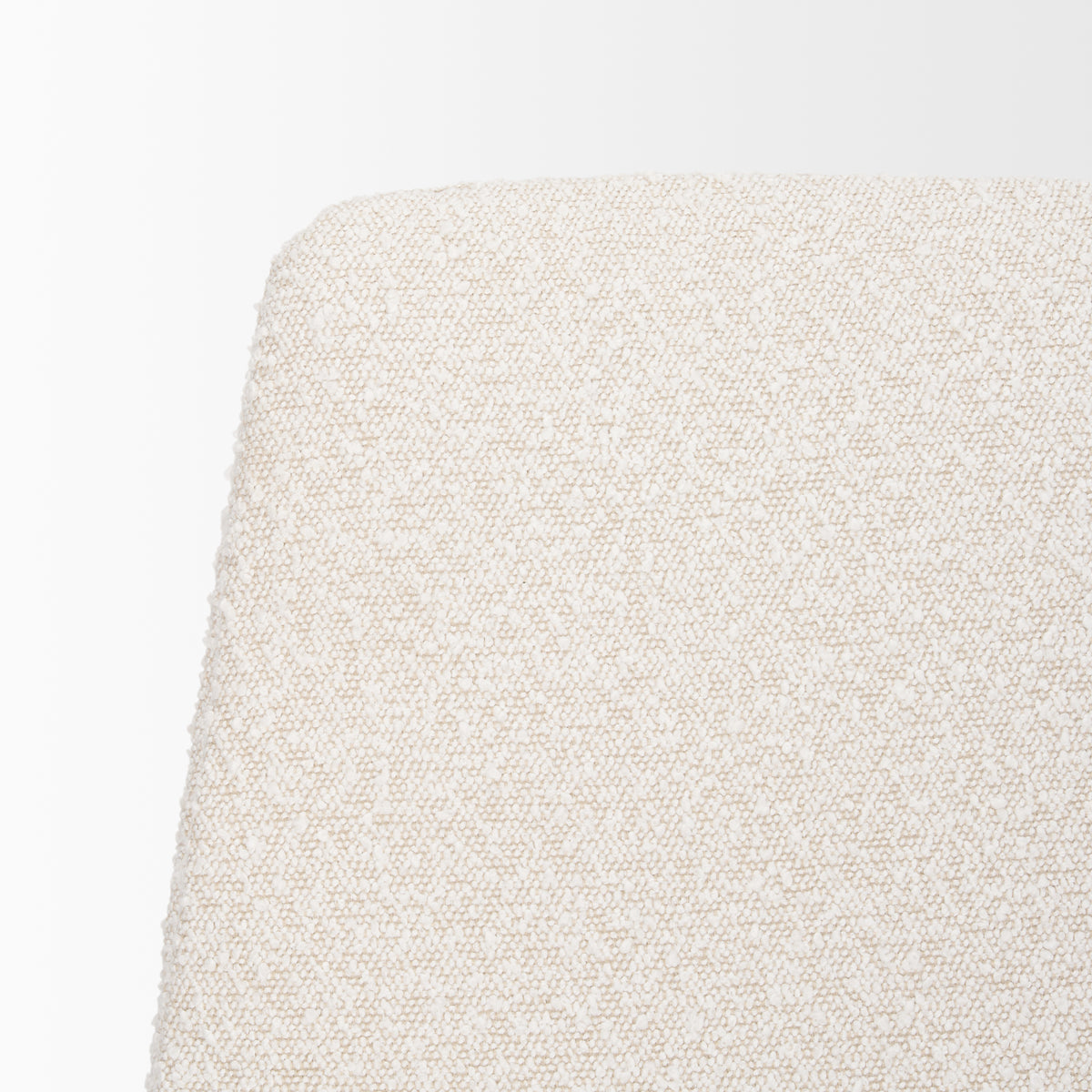 Eve Curved Back Dining Side Chair | Cream Boucle w/ Black Metal-Dining Chairs-DECOROLALA