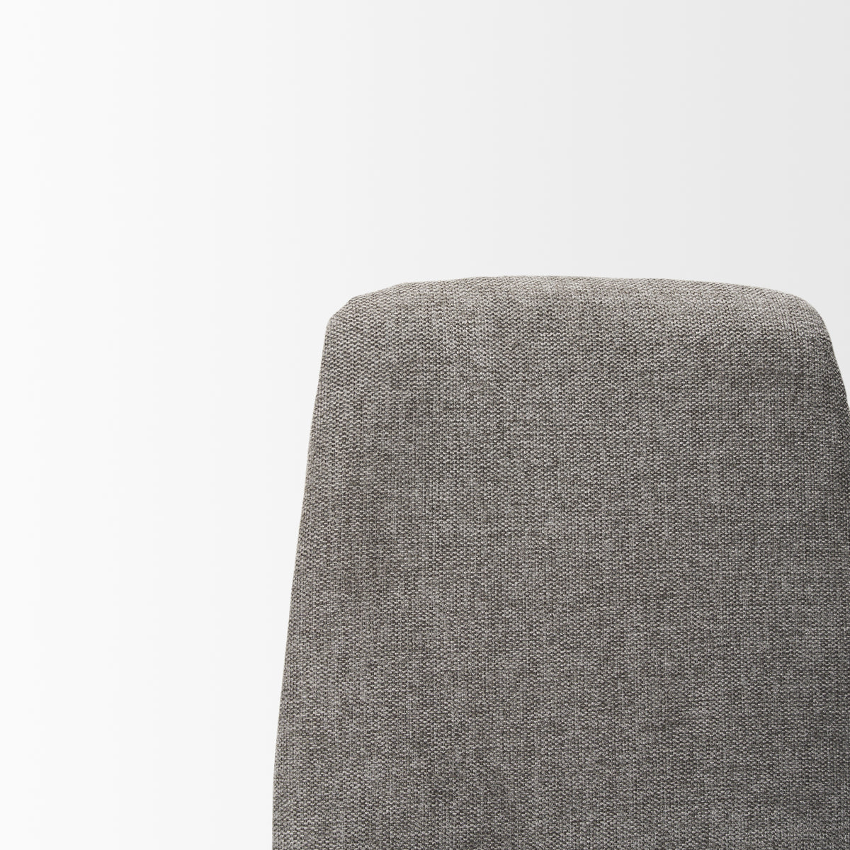 Eve Curved Back Dining Side Chair | Gray Fabric w/ Black Metal-Dining Chairs-DECOROLALA