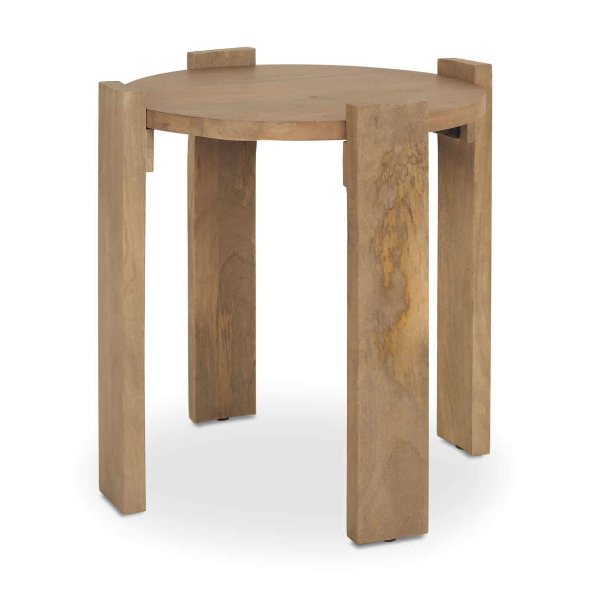 Evelyn Light Brown Round End/Side Table-End and Side Tables-DECOROLALA