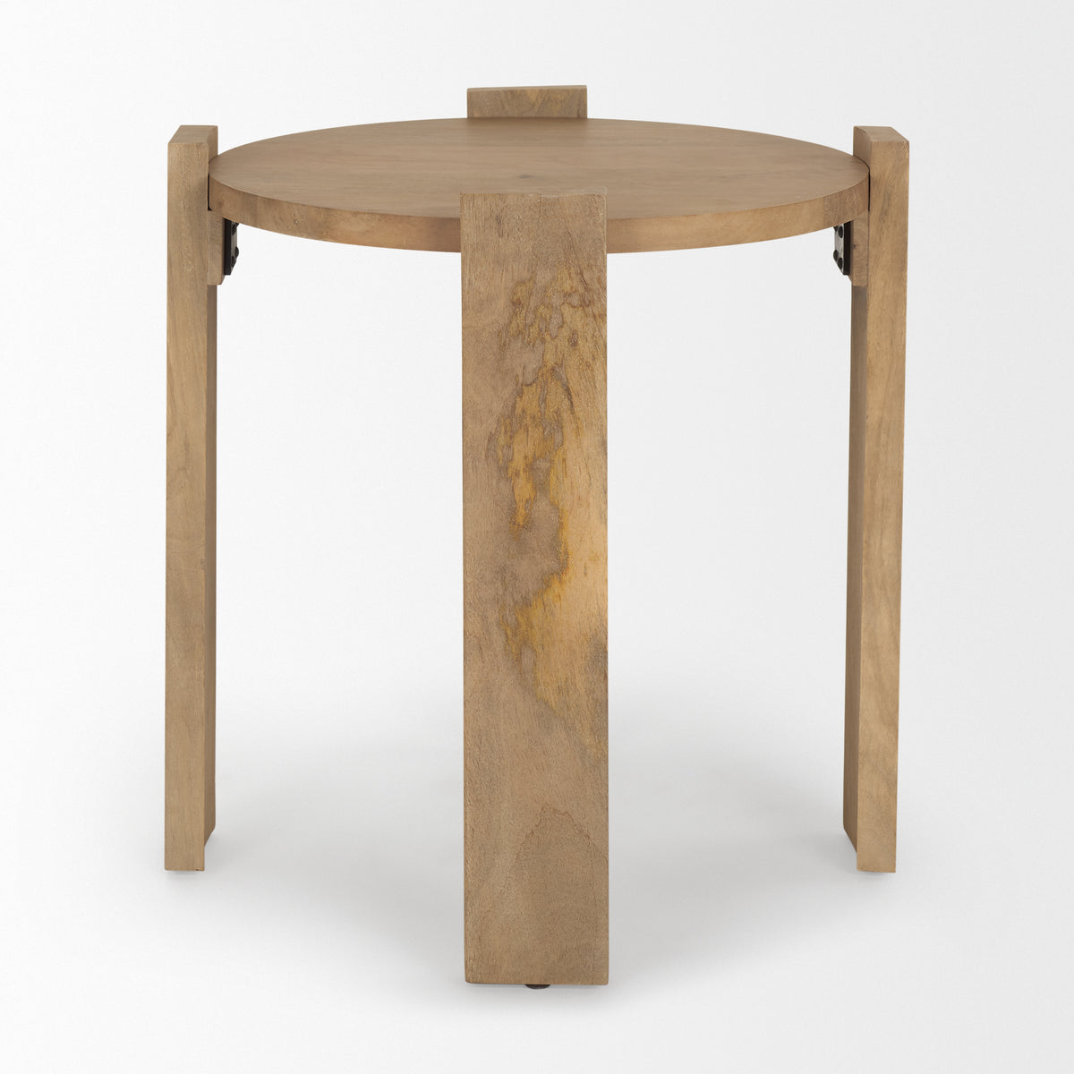 Evelyn Light Brown Round End/Side Table-End and Side Tables-DECOROLALA
