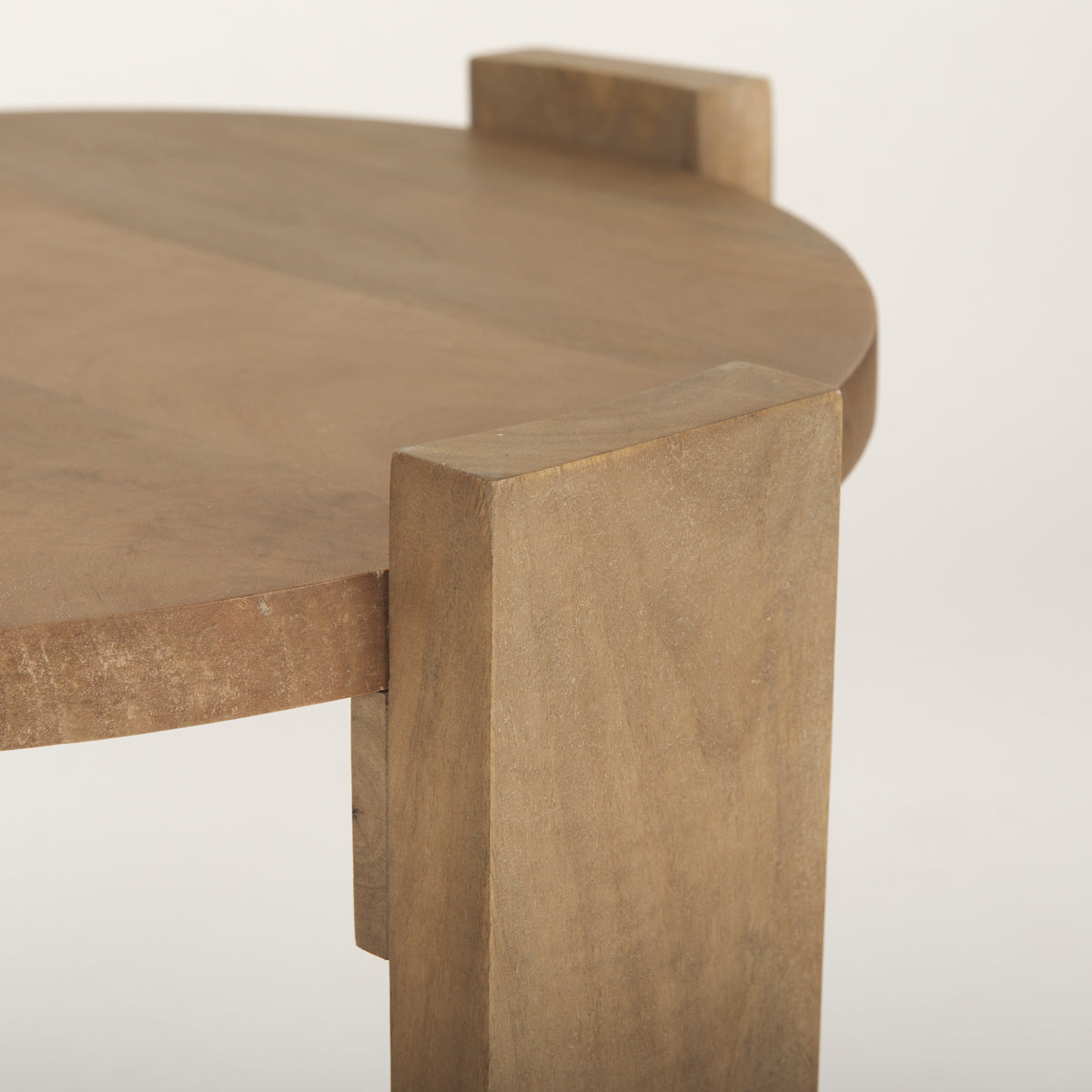 Evelyn Light Brown Round End/Side Table-End and Side Tables-DECOROLALA