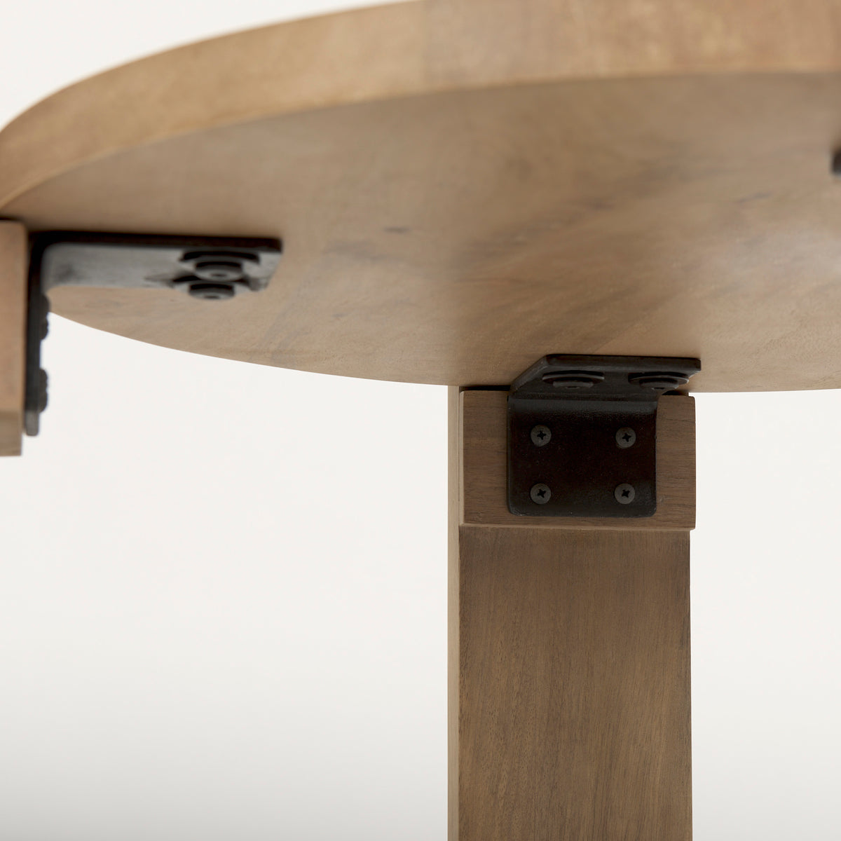 Evelyn Light Brown Round End/Side Table-End and Side Tables-DECOROLALA