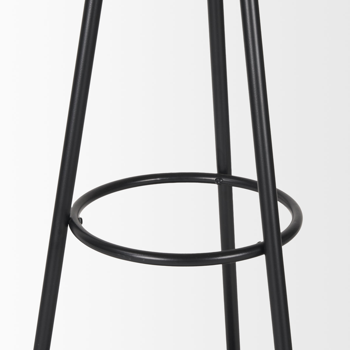 Everett Matte Black Metal w/ Two Metal Shelves Coat Rack-Coat Racks-DECOROLALA