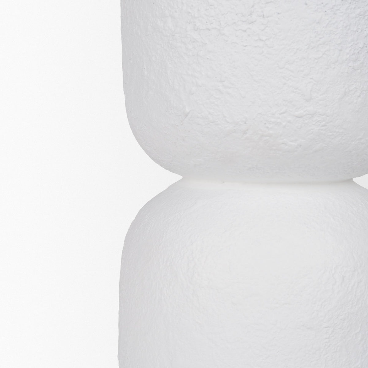 Everly 15.0L x 15.0W x 27.5H White Cement W/Beige Shade Table Lamp-Table Lamps-DECOROLALA