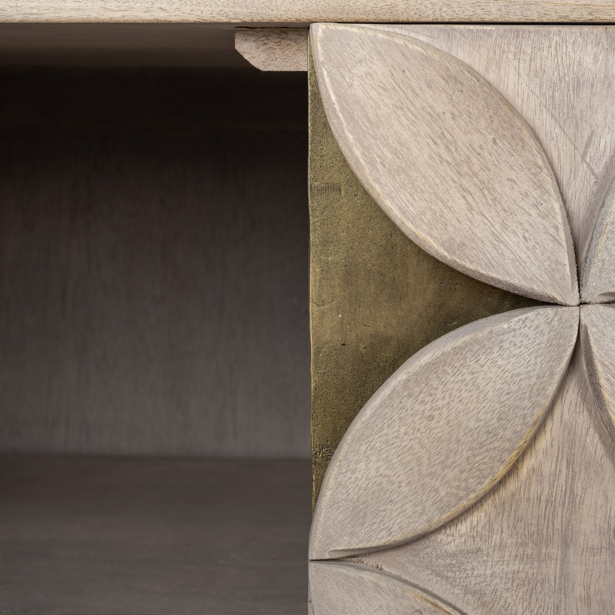 Excelsior I (72x18.3) Solid Wood Gold Metal Base 4 Cabinet Door SideBoard-Sideboards & Buffets-DECOROLALA