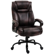 Executive Office Chair - Brown High Back 400LBS-DECOROLALA
