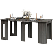 Extendable Dining Table, 23.6"-70.9", Grey, Space-Saving for Small Spaces-DECOROLALA
