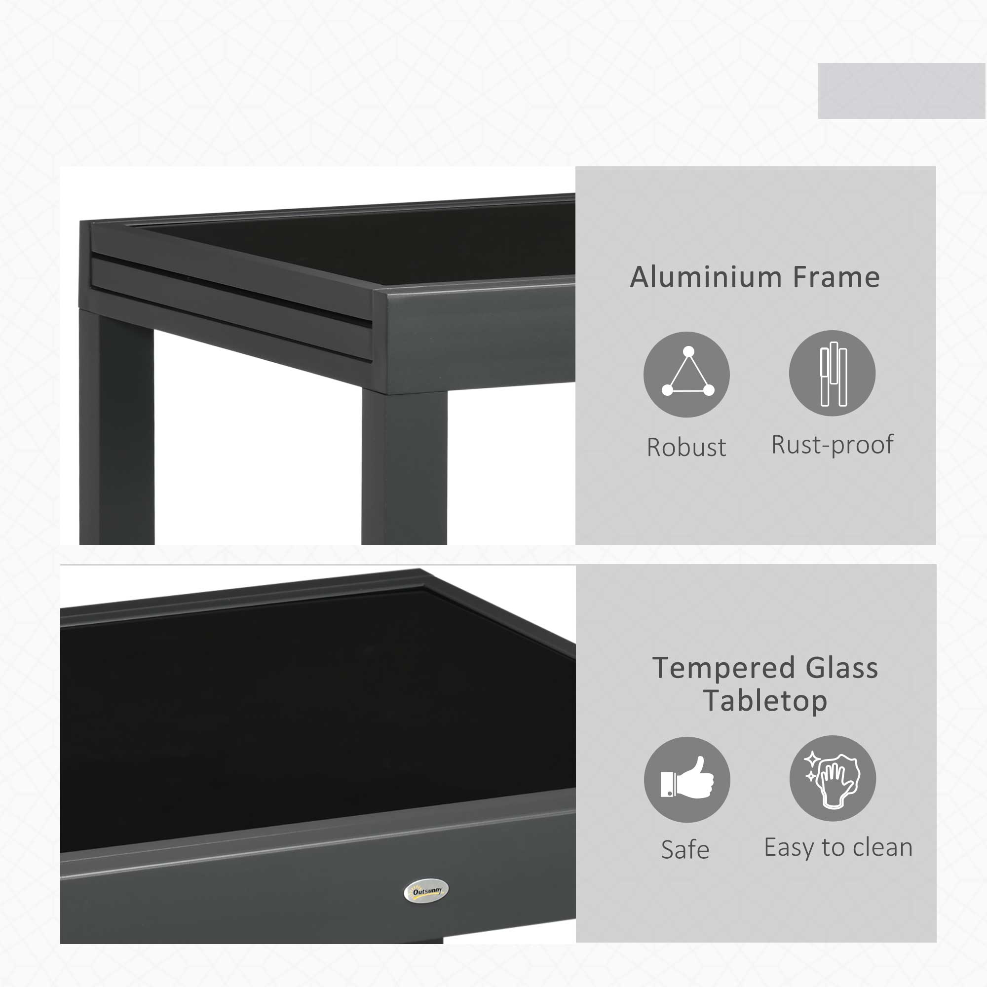 Extendable Dining Table 31.5"-63" Black-DECOROLALA