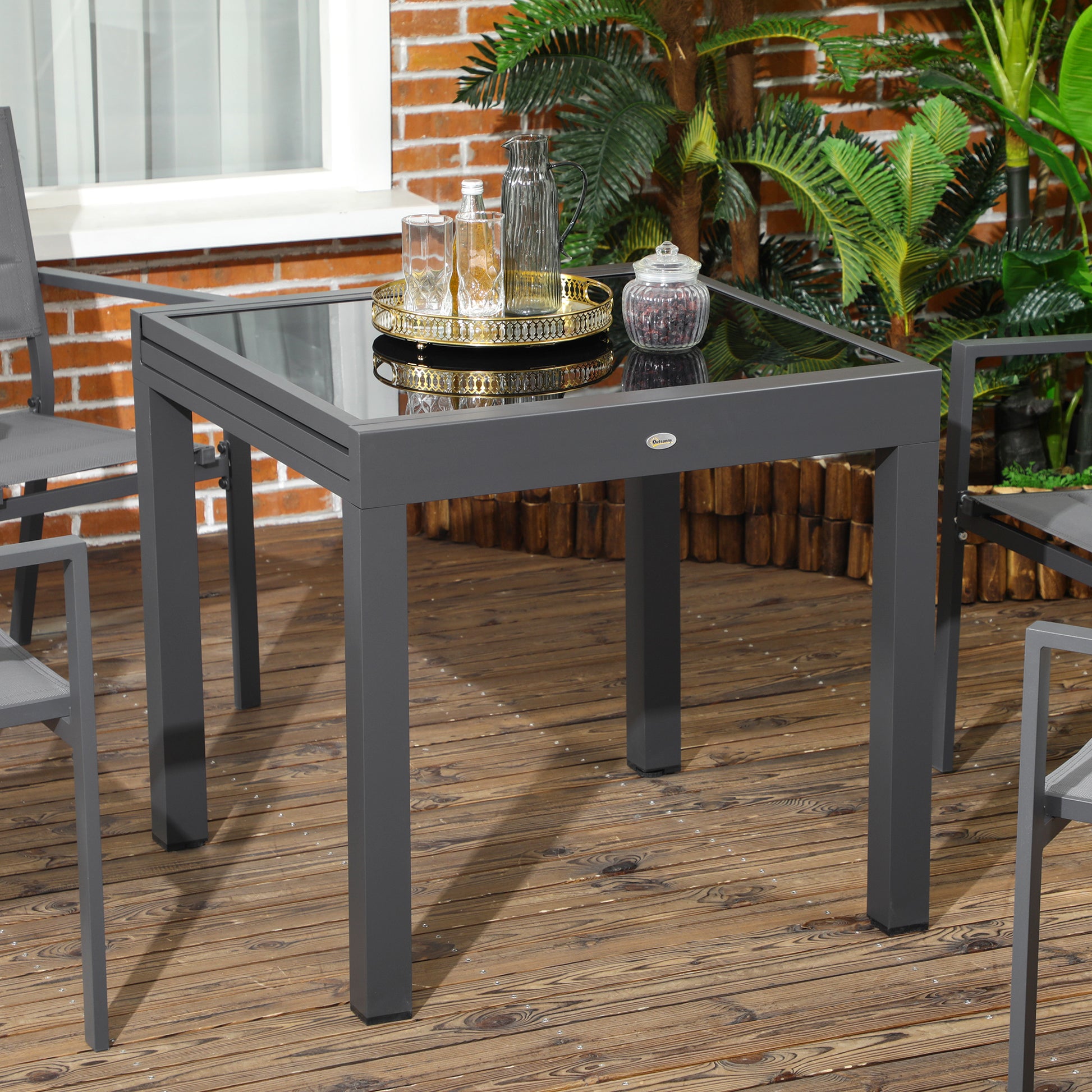 Extendable Dining Table 31.5"-63" Black-DECOROLALA