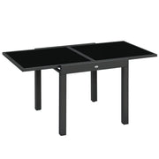 Extendable Dining Table 31.5"-63" Black-DECOROLALA