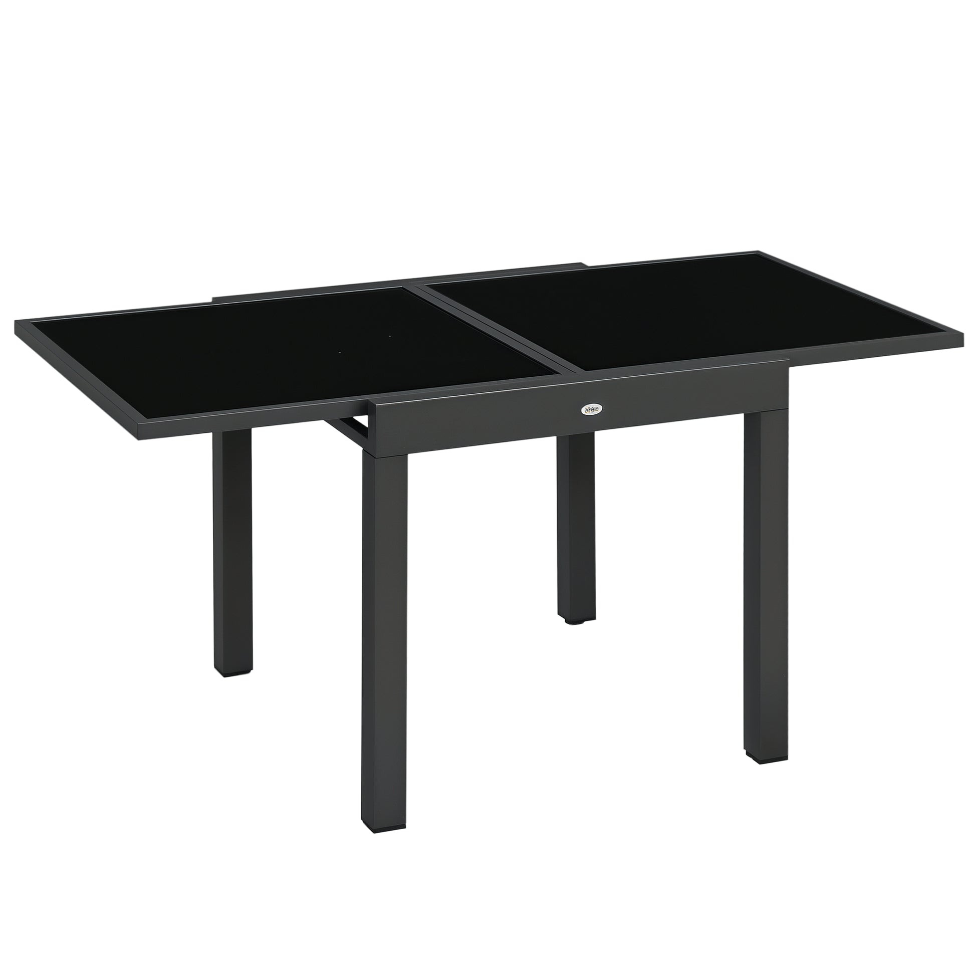 Extendable Dining Table 31.5"-63" Black-DECOROLALA