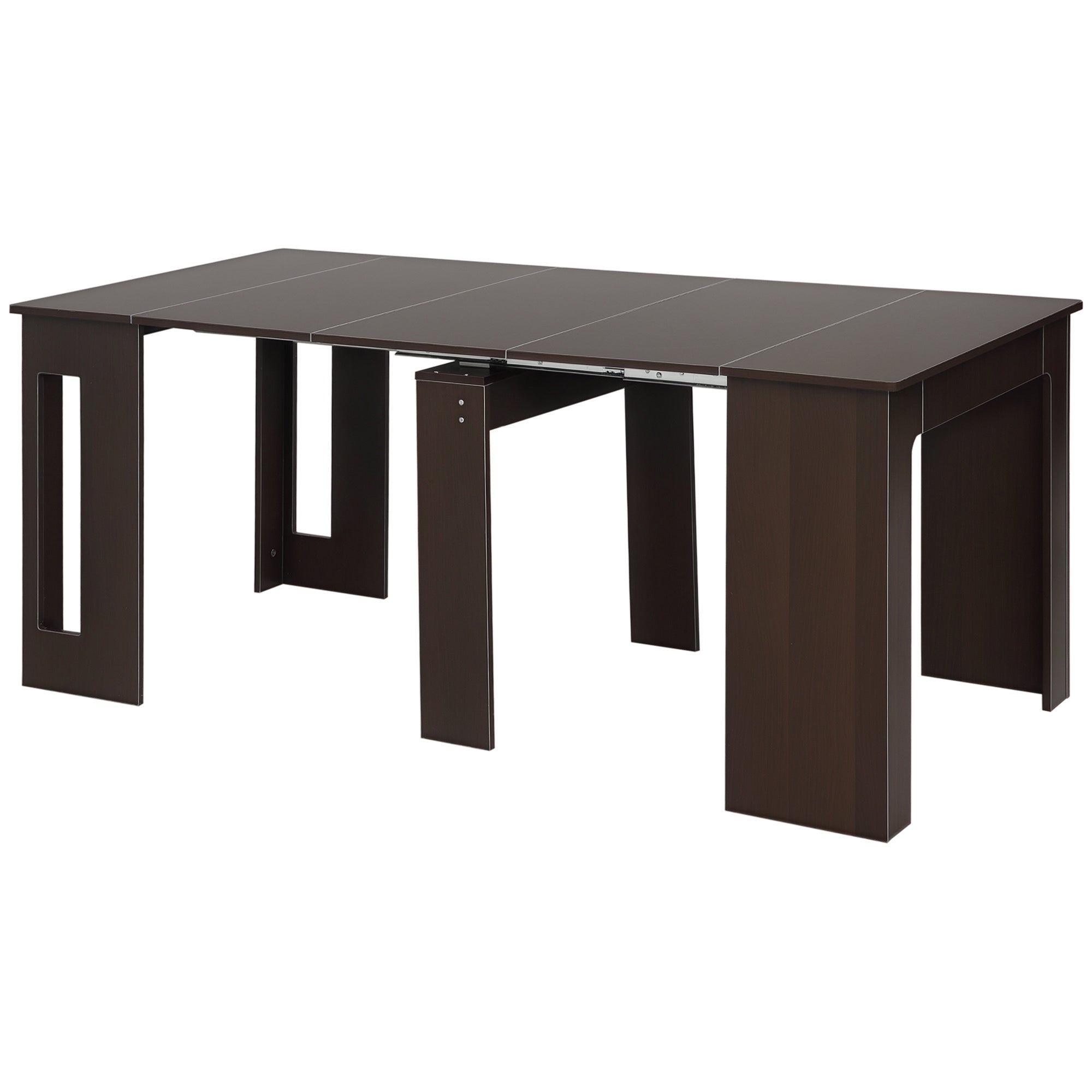 Extendable Dining Table Dark Brown - Seats 6-DECOROLALA