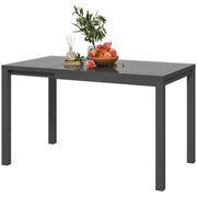 Extendable Patio Dining Table 33.5"-49.2" Dark Grey-DECOROLALA