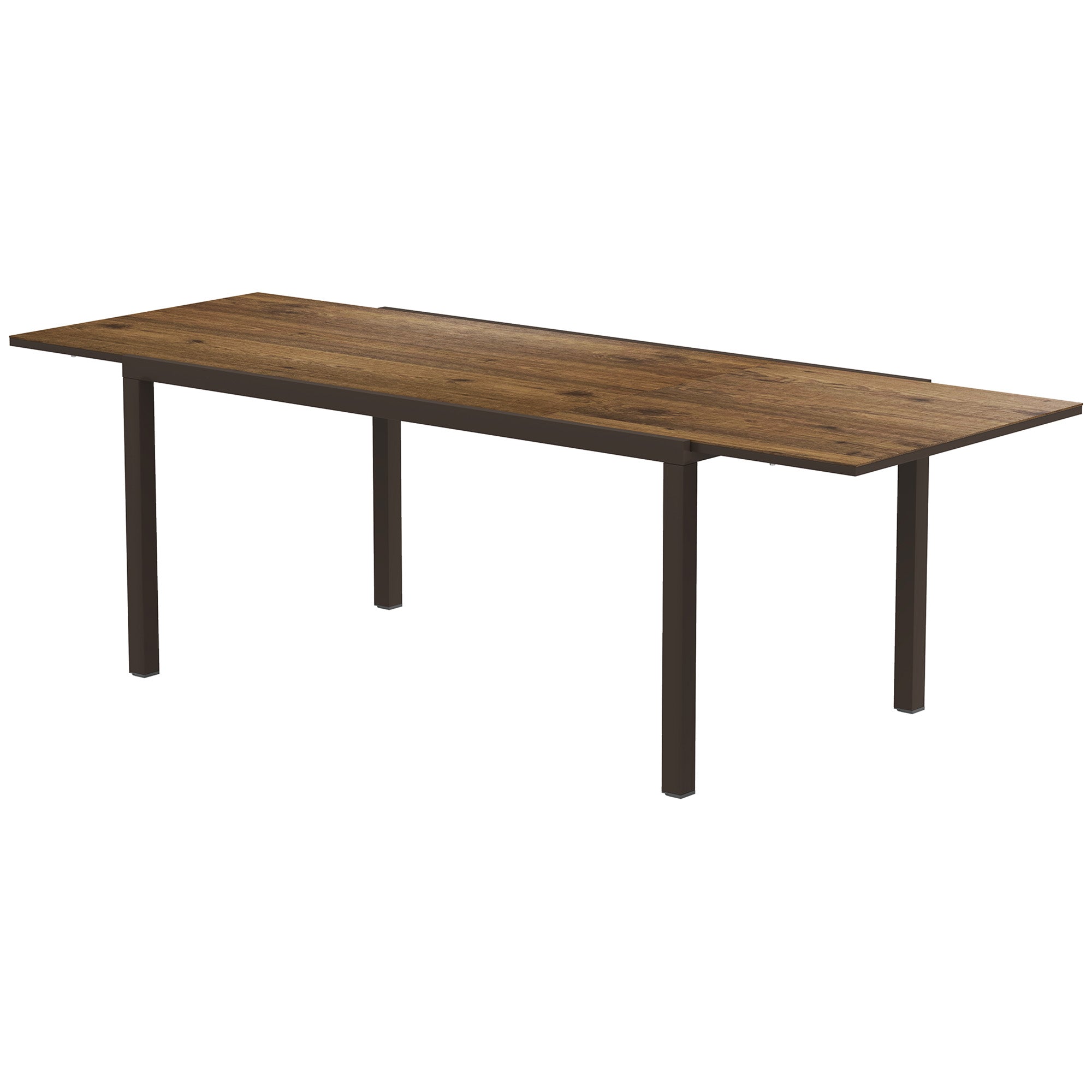 Extendable Patio Dining Table 63"-94.5" Brown-DECOROLALA