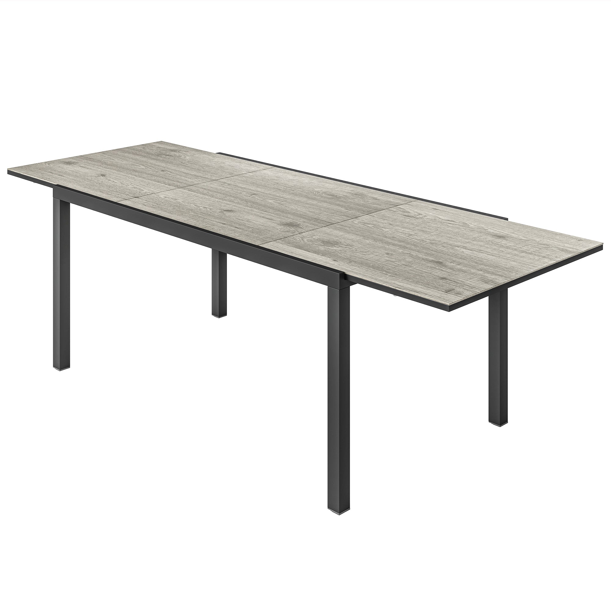 Extendable Patio Dining Table 63"-94.5" Grey-DECOROLALA