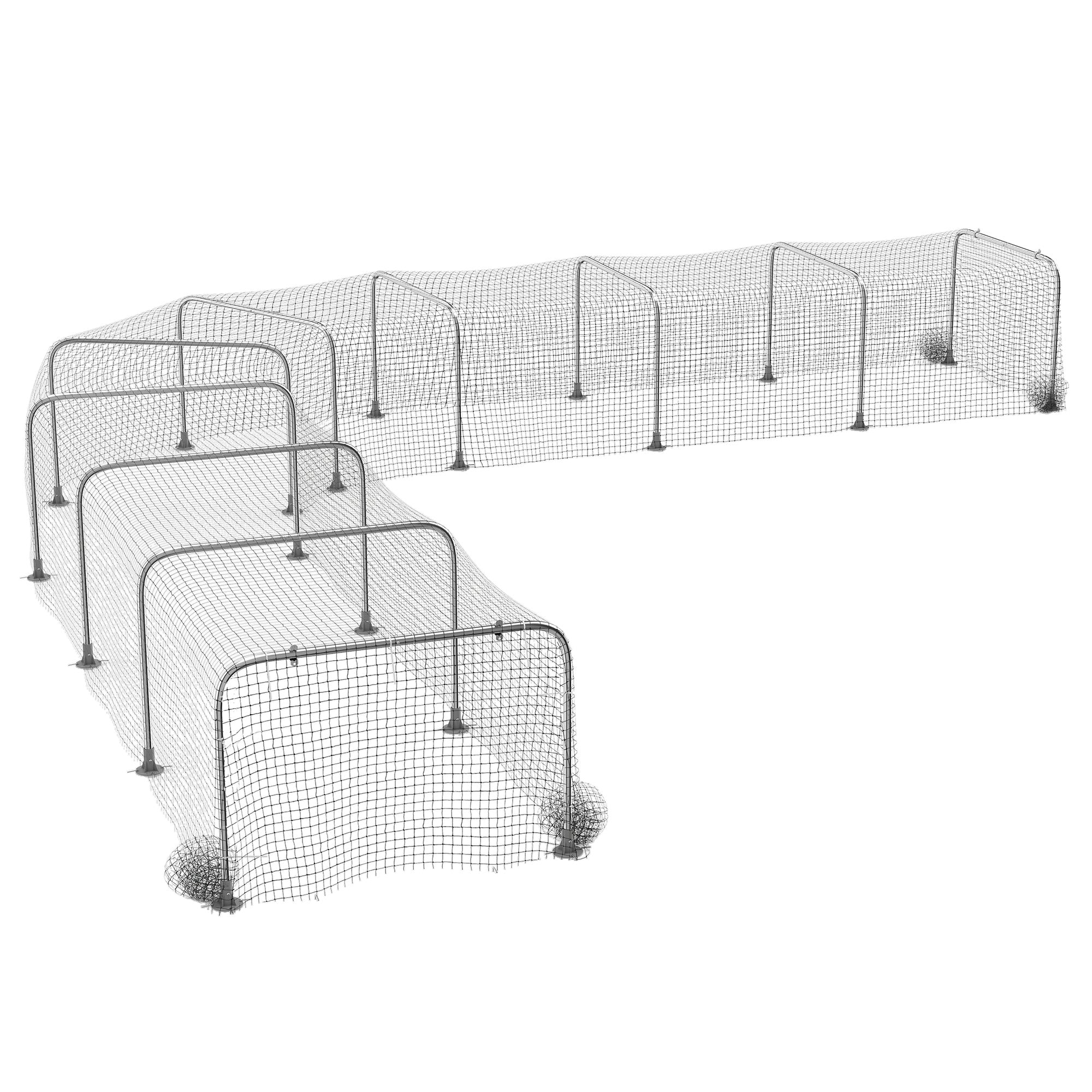 Extra Long Chicken Tunnel for Outside, 354" x 39" Galvanized Steel Chicken Run for 10-15 Chickens or Ducks-Small Animals-DECOROLALA