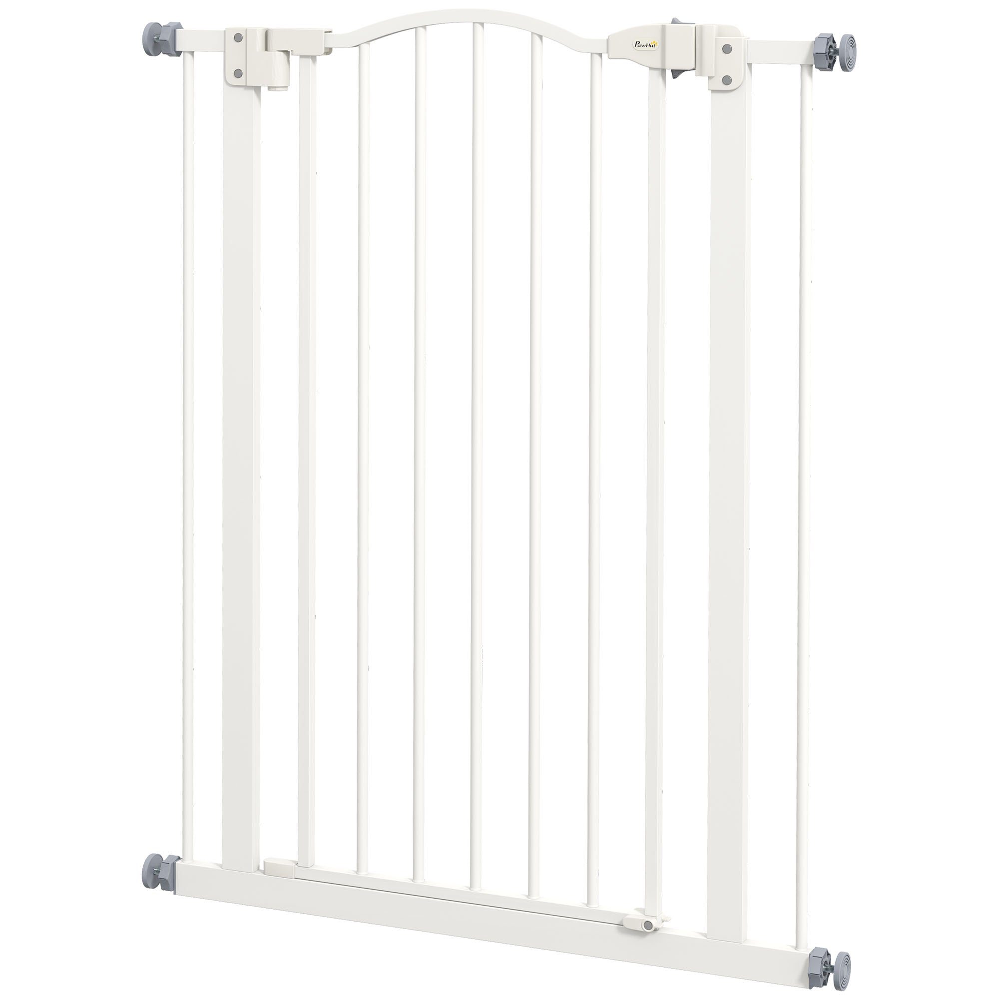 Extra Tall Dog Gate - White Metal 37"H Pressure Fit 29"-32"W-Dogs-DECOROLALA