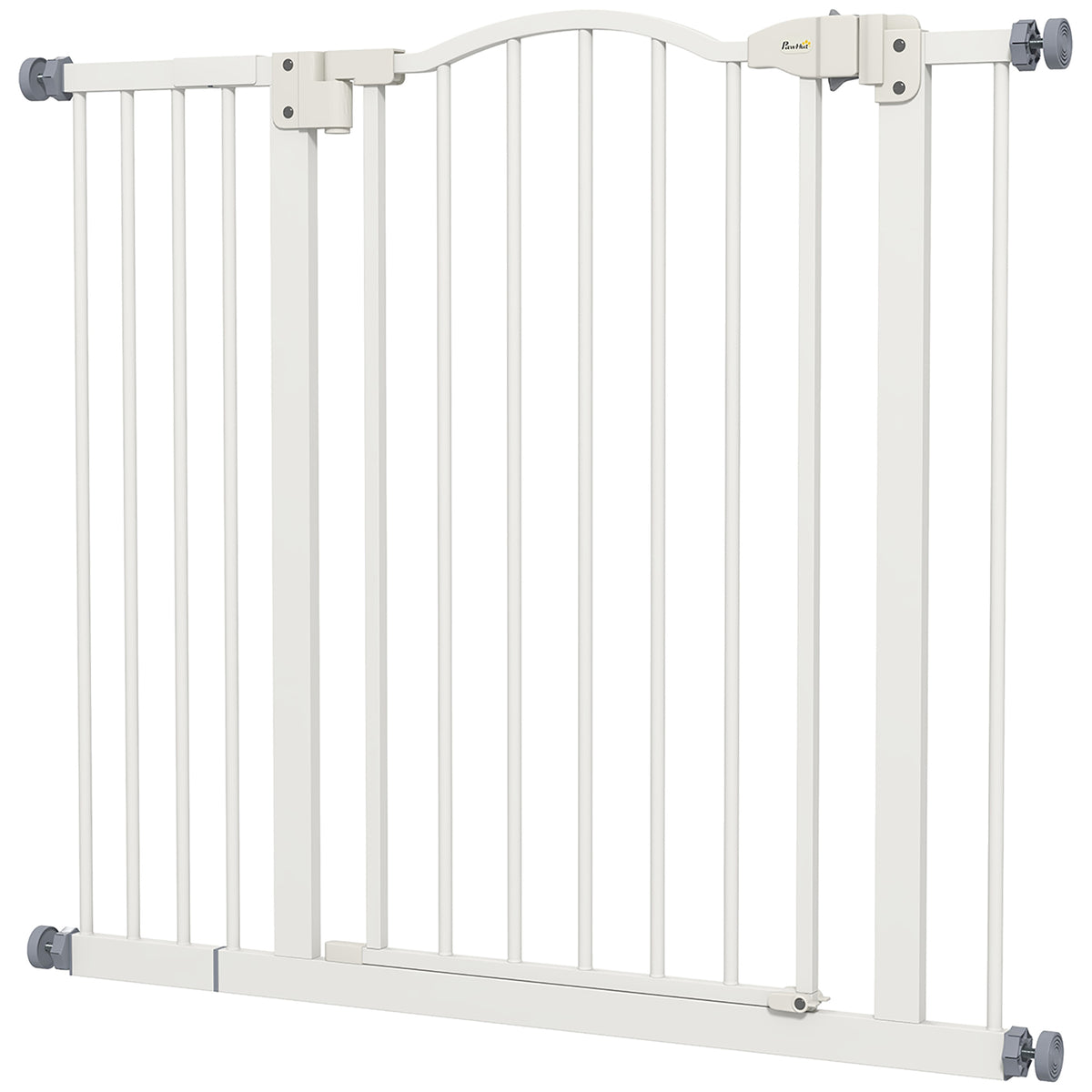 Extra Tall Dog Gate - White Pressure Fit Metal Pet Gate 29"-37" W-Dogs-DECOROLALA