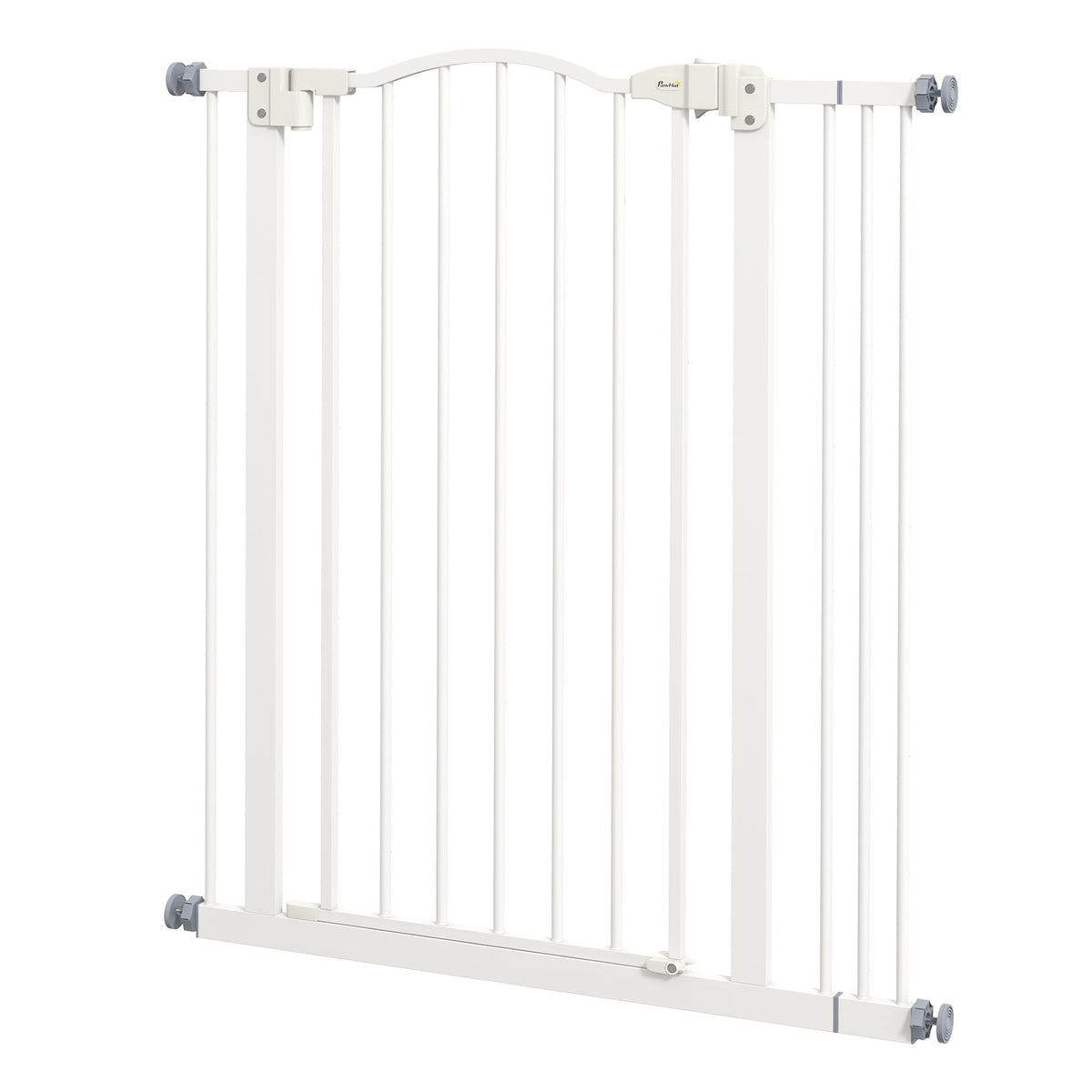 Extra Tall White Metal Dog Gate - 37"H, 29"-34"W Pressure Fit-Dogs-DECOROLALA