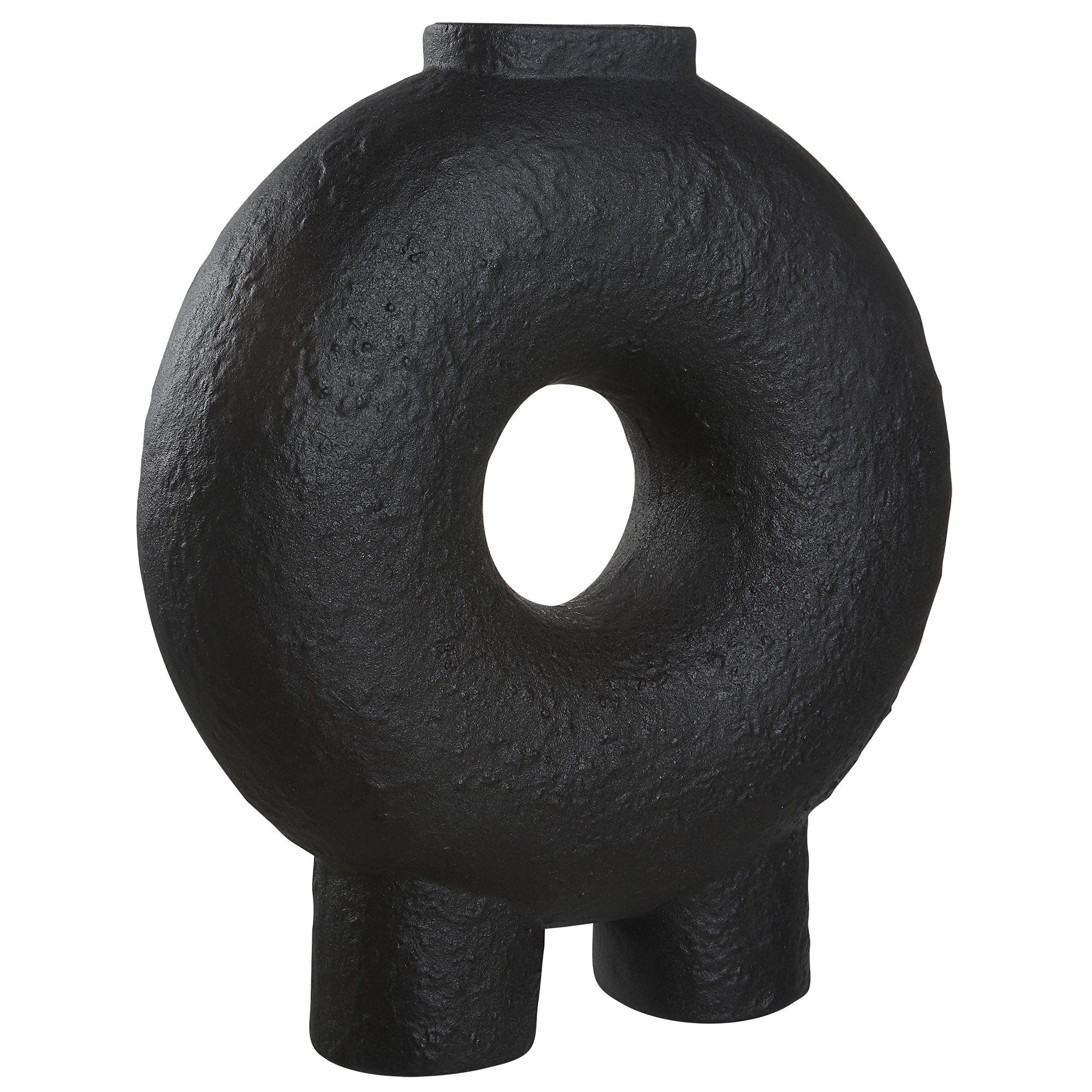 Ezra Indoor Ceramic Vase, Matte Black-Vase-DECOROLALA