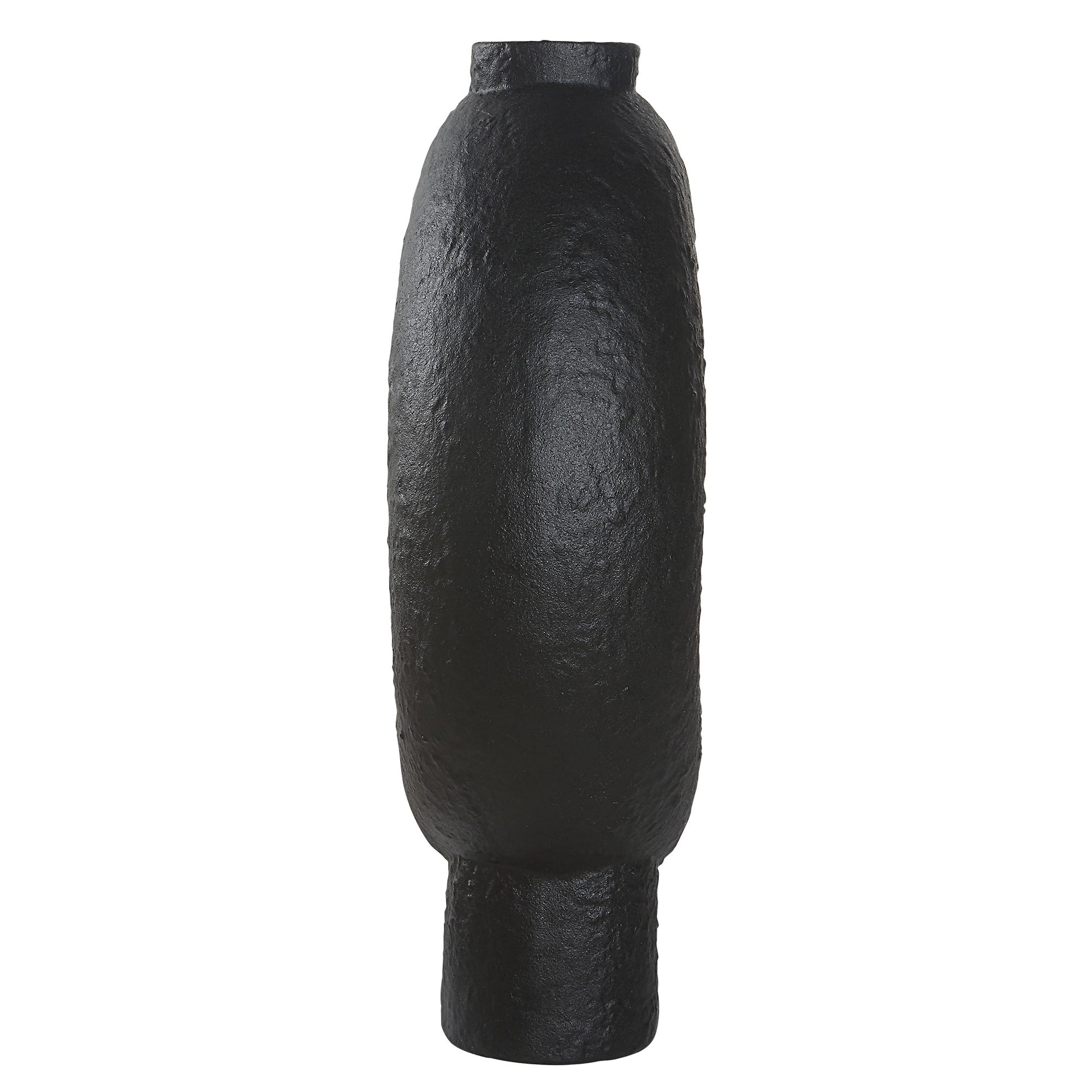 Ezra Indoor Ceramic Vase, Matte Black-Vase-DECOROLALA