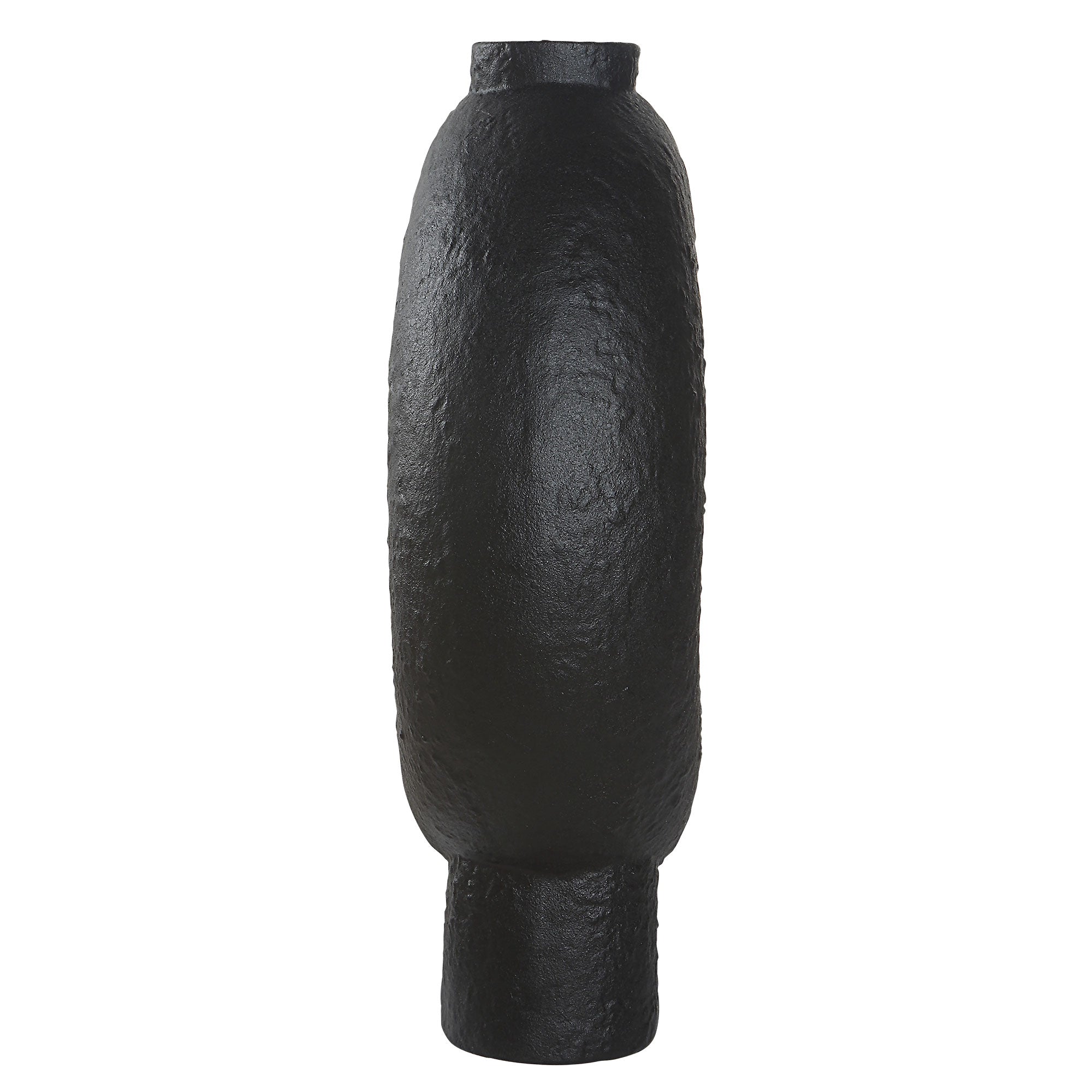 Ezra Indoor Ceramic Vase, Matte Black-Vase-DECOROLALA