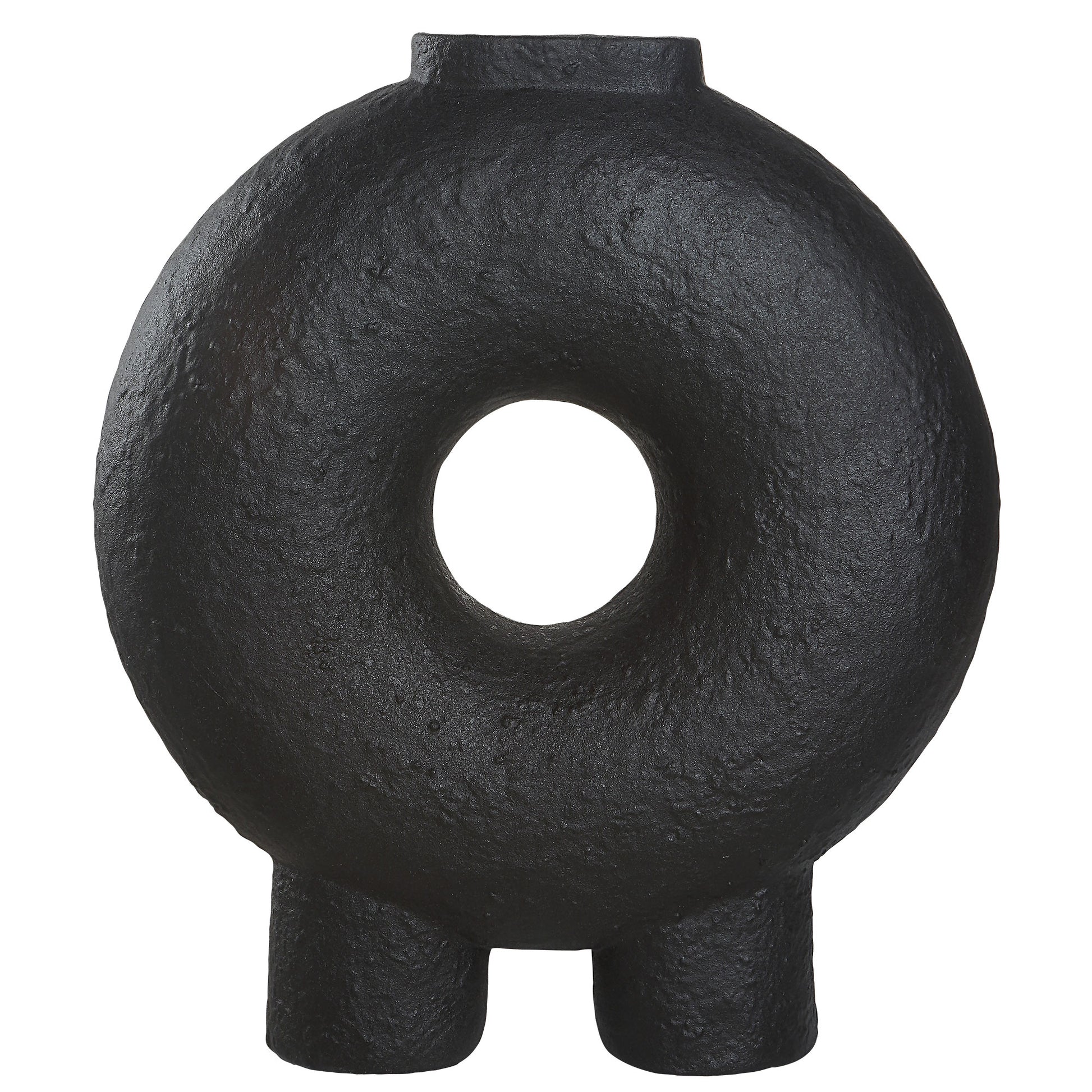 Ezra Indoor Ceramic Vase, Matte Black-Vase-DECOROLALA