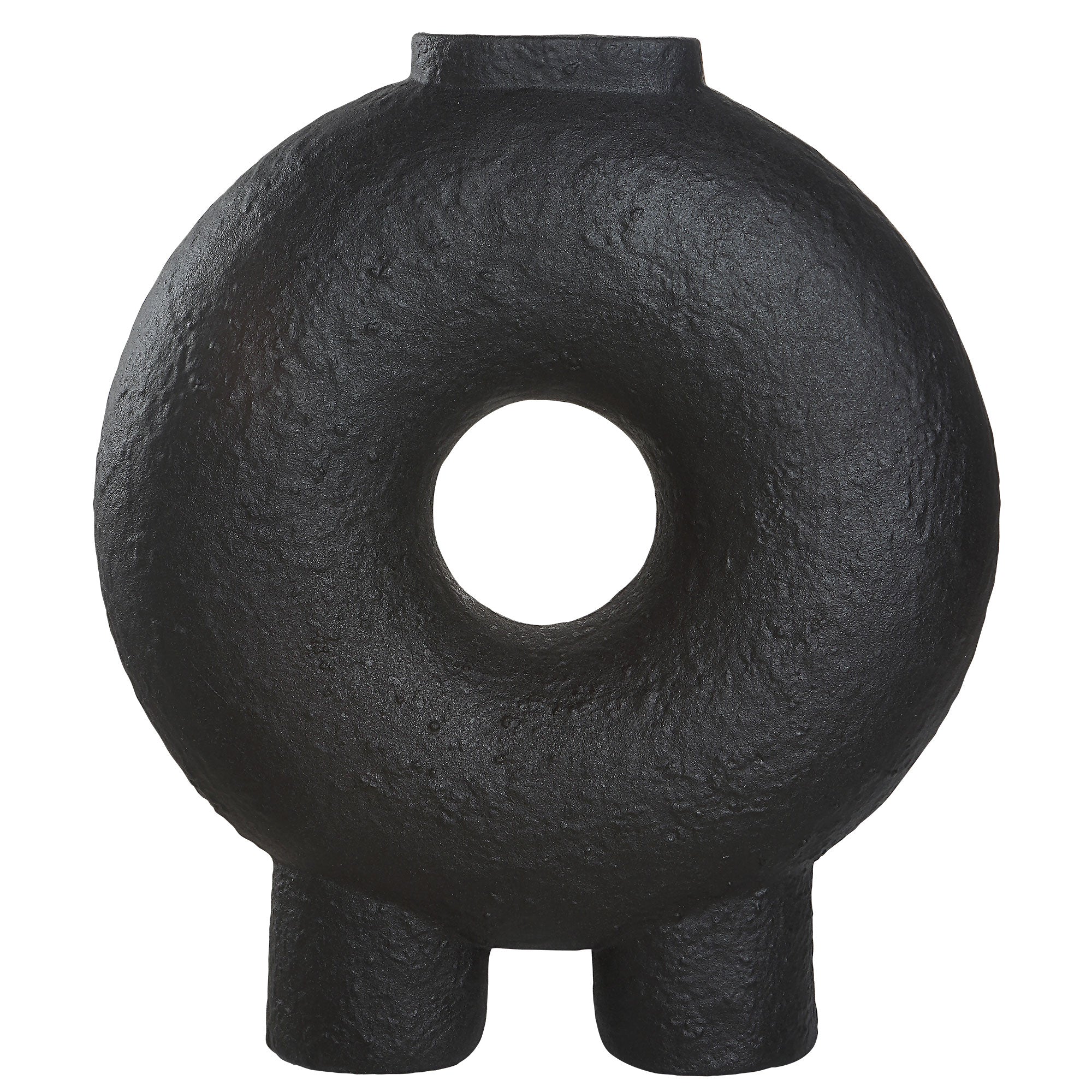 Ezra Indoor Ceramic Vase, Matte Black-Vase-DECOROLALA