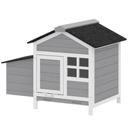 Wooden Chicken Coop with Nesting Box, Pull-out Metal Tray, for 1-2 Chickens, 36" x 25" x 27"