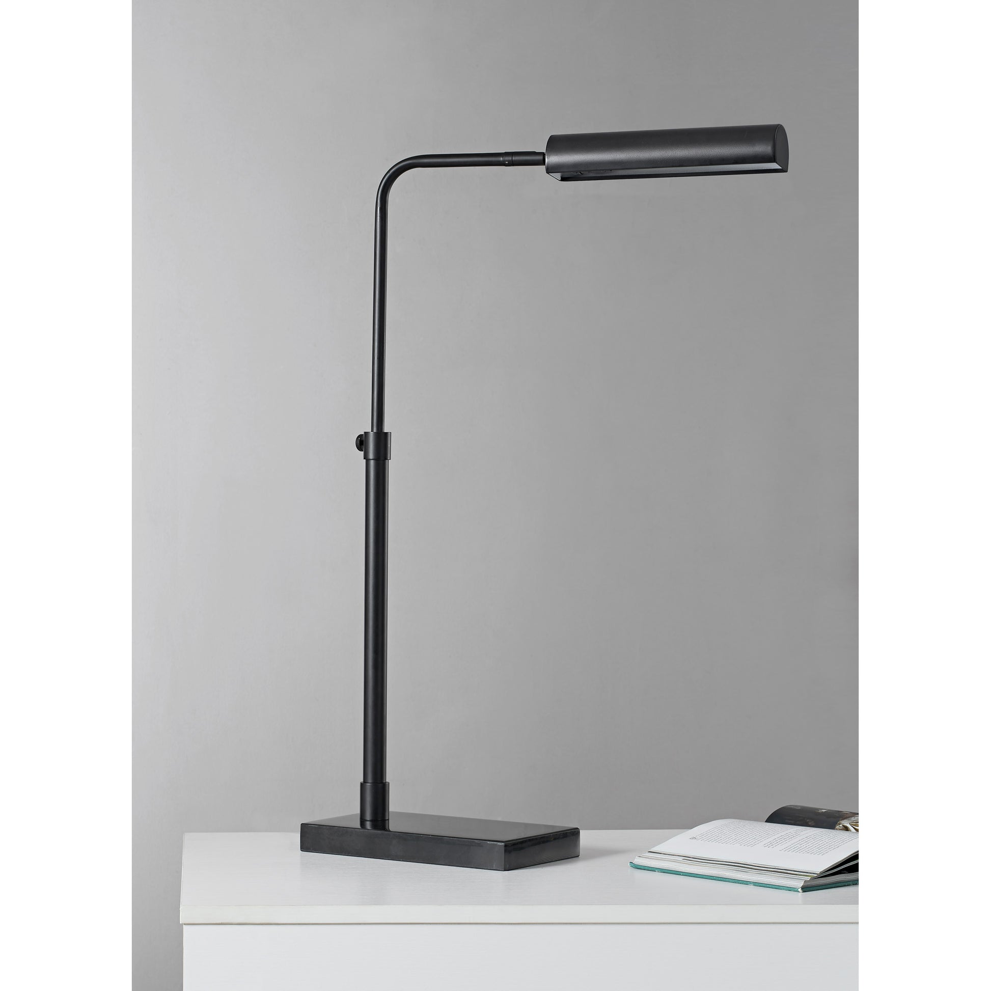 Fabolia Adjustable Desk Lamp, Matte Black-Desk Lamp-DECOROLALA