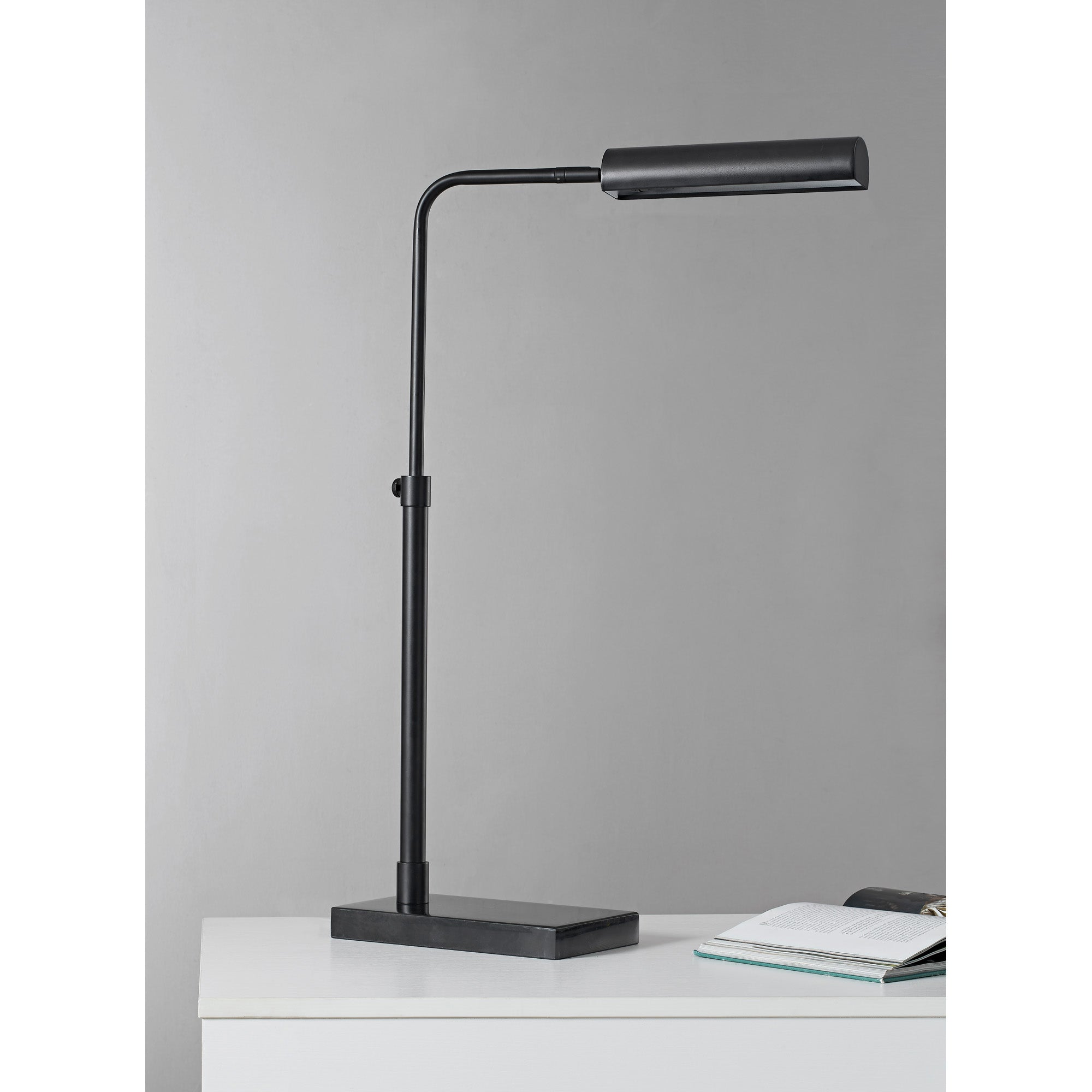 Fabolia Adjustable Desk Lamp, Matte Black-Desk Lamp-DECOROLALA