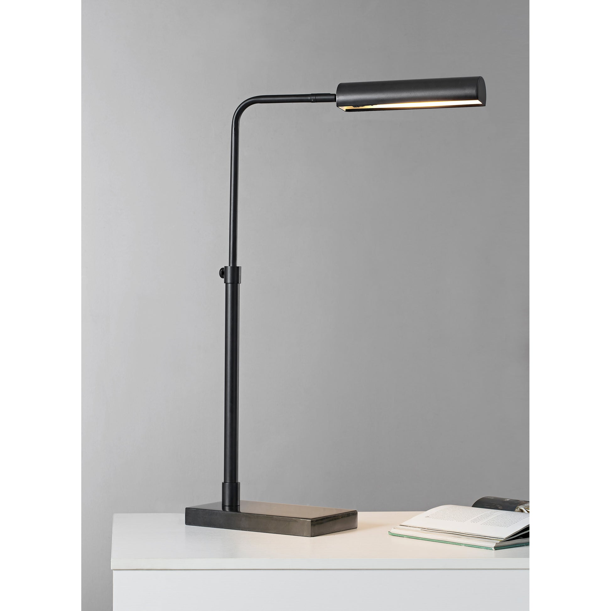 Fabolia Adjustable Desk Lamp, Matte Black-Desk Lamp-DECOROLALA