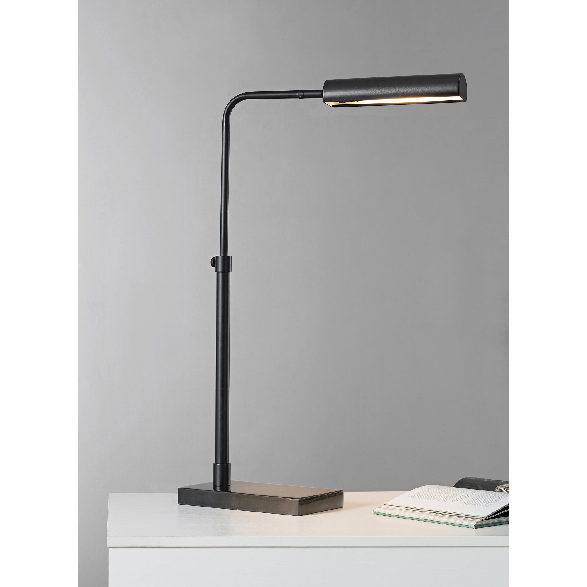 Fabolia Adjustable Desk Lamp, Matte Black-Desk Lamp-DECOROLALA
