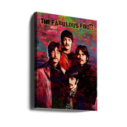Fabulous Four Poster - The Beatles Wall Art-canvas-DECOROLALA