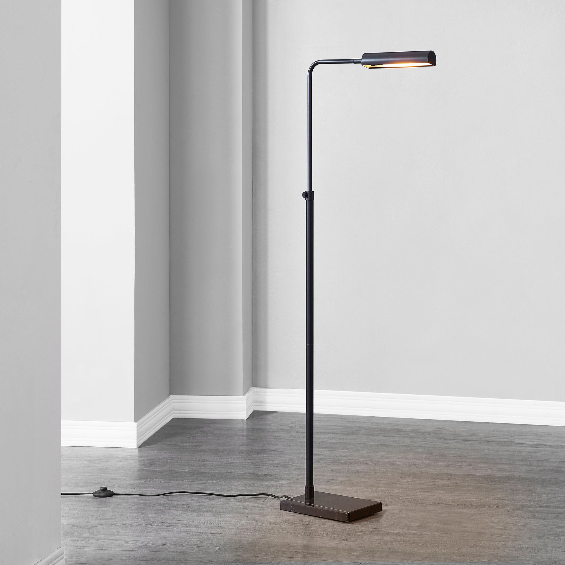 Fadia 60" Adjustable Floor Lamp, Matte Black-Floor Lamp-DECOROLALA
