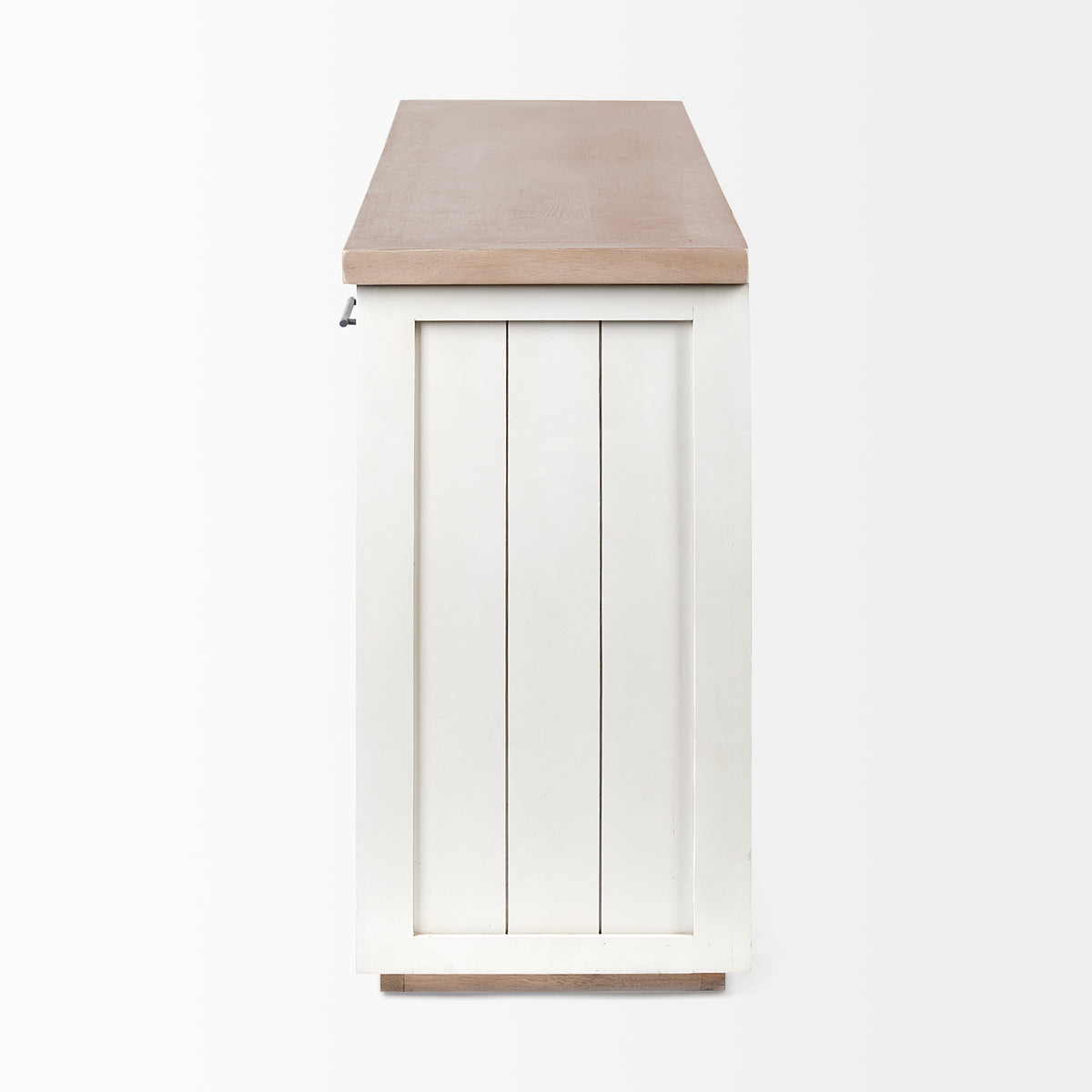 Fairview III Solid Wood Brown Top & White Frame 4 Cabinet Door Sideboard-Sideboards & Buffets-DECOROLALA