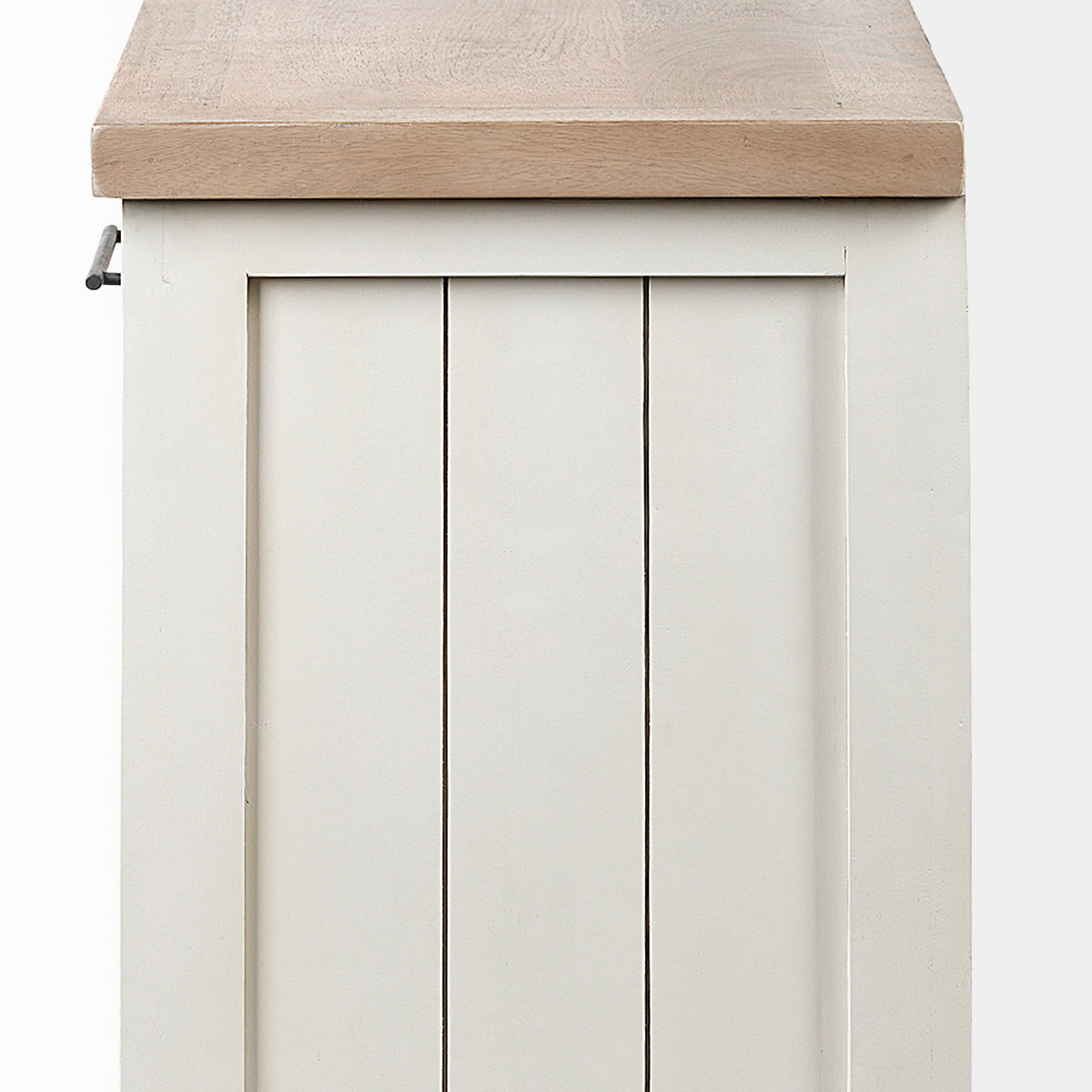 Fairview III Solid Wood Brown Top & White Frame 4 Cabinet Door Sideboard-Sideboards & Buffets-DECOROLALA