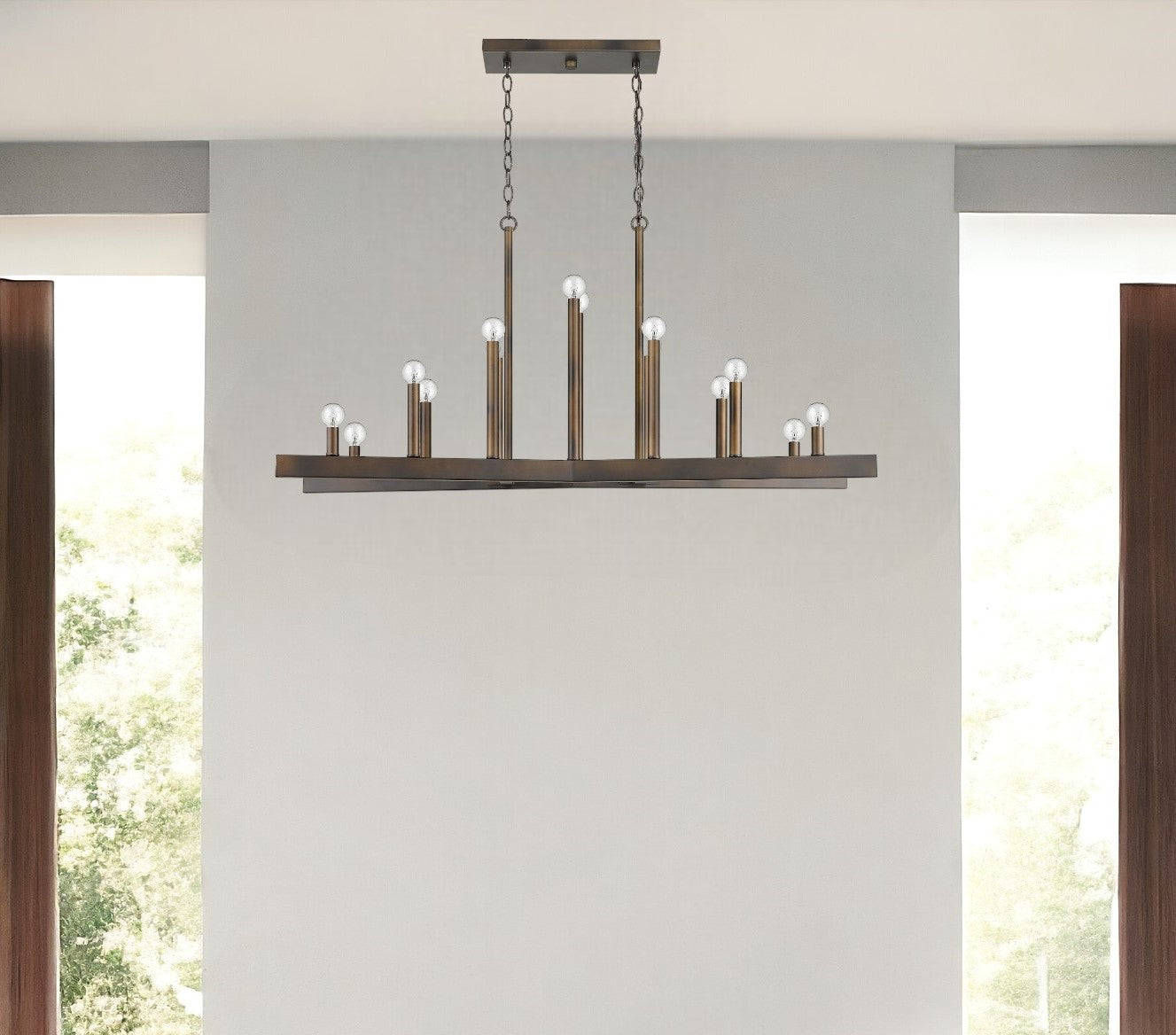 Fallon 14-Light Oil-Rubbed Bronze Island Pendant-Pendants-Hanging Lights-DECOROLALA