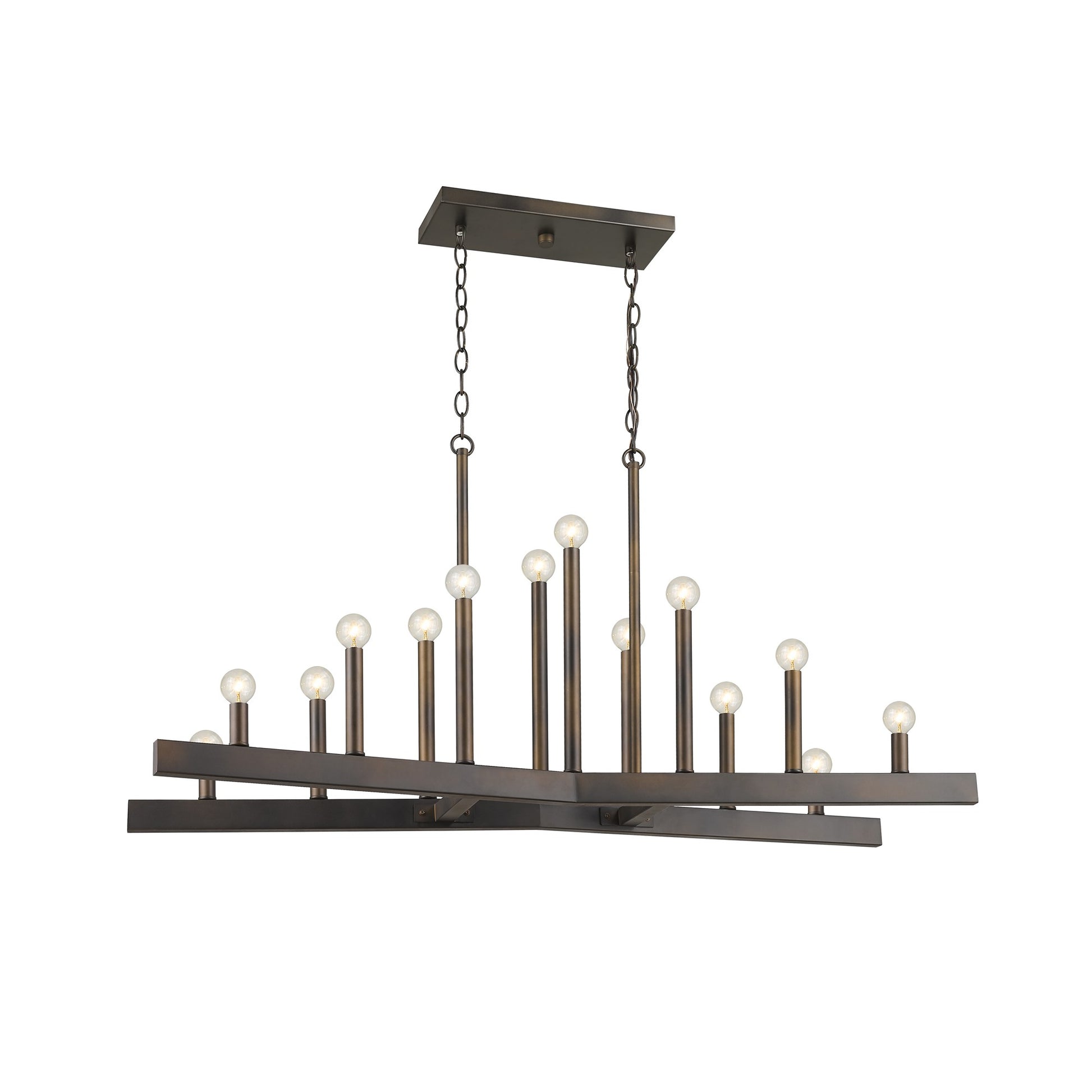 Fallon 14-Light Oil-Rubbed Bronze Island Pendant-Pendants-Hanging Lights-DECOROLALA