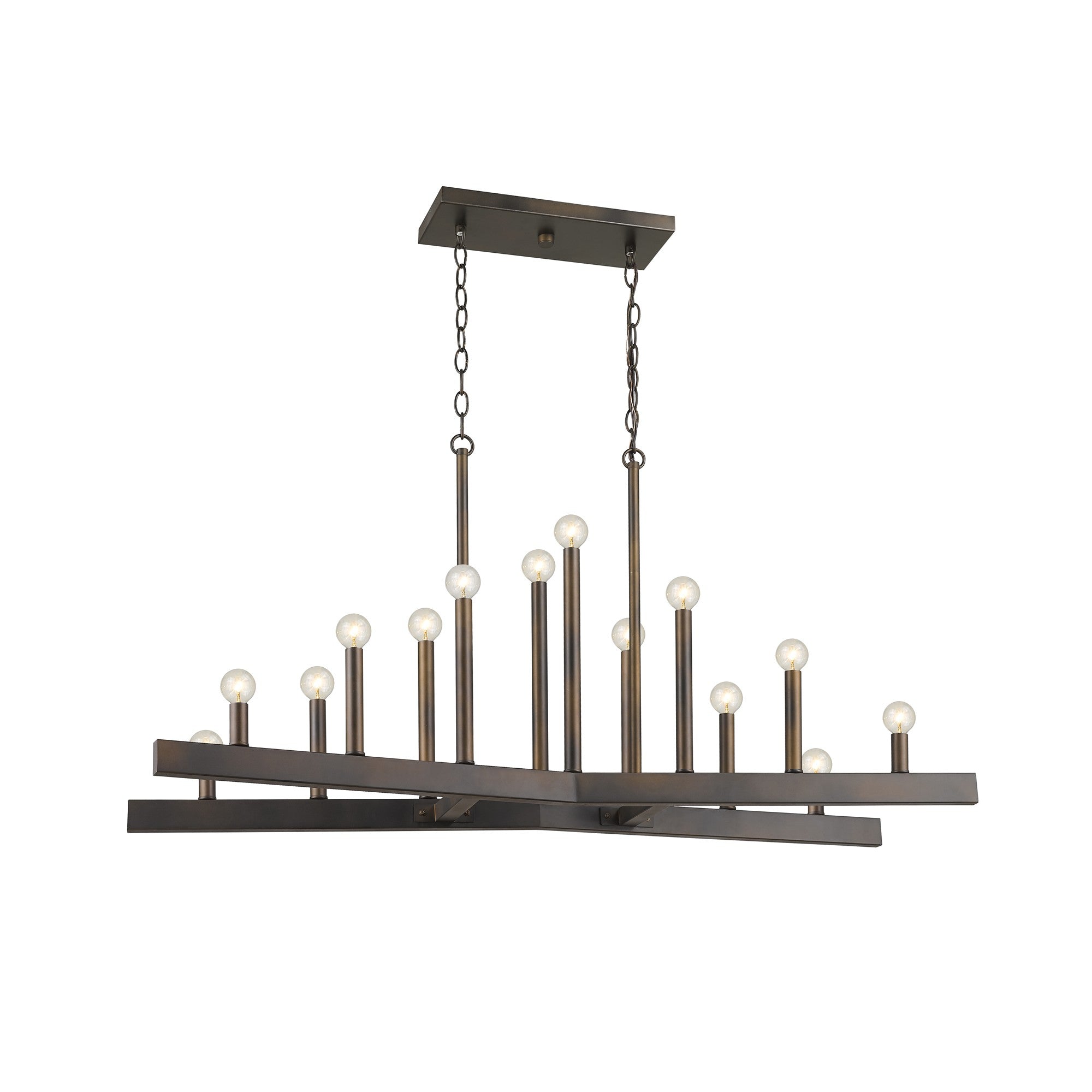 Fallon 14-Light Oil-Rubbed Bronze Island Pendant-Pendants-Hanging Lights-DECOROLALA