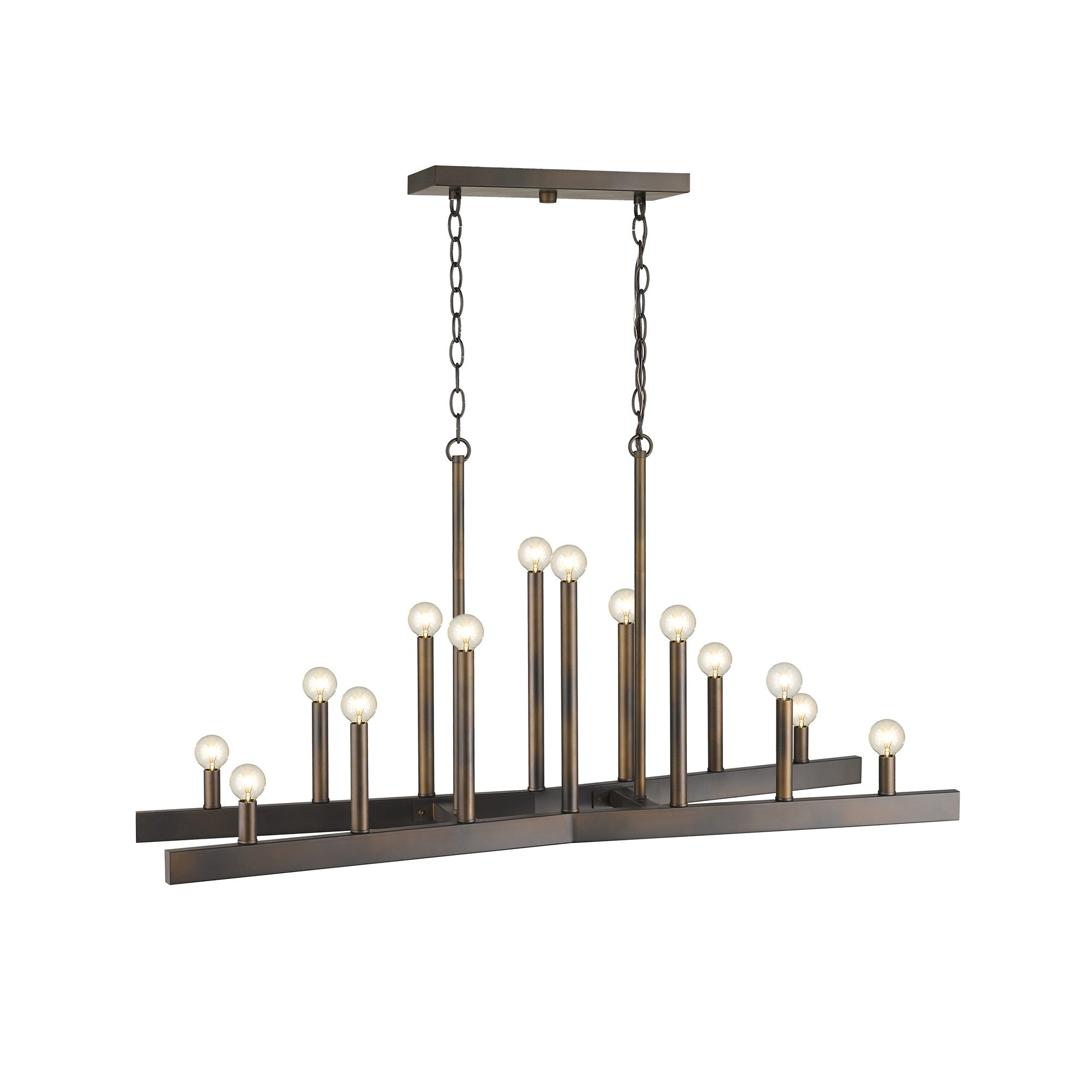 Fallon 14-Light Oil-Rubbed Bronze Island Pendant-Pendants-Hanging Lights-DECOROLALA