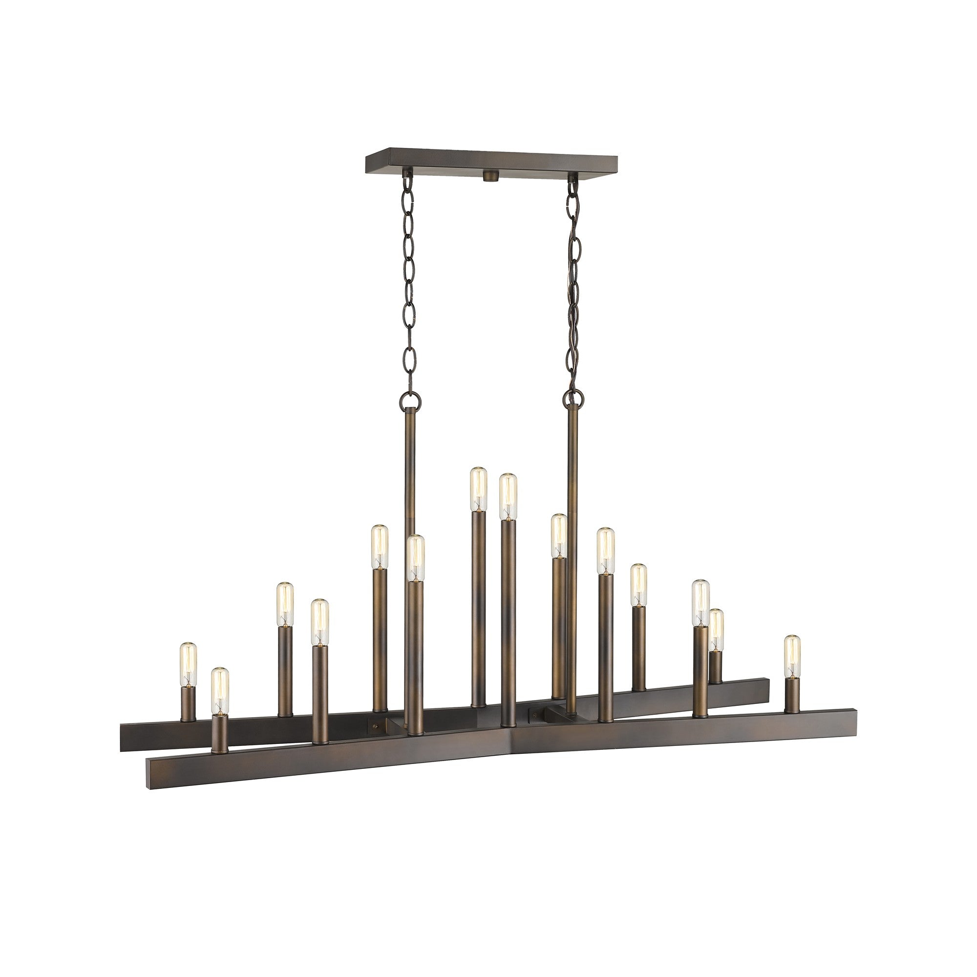 Fallon 14-Light Oil-Rubbed Bronze Island Pendant-Pendants-Hanging Lights-DECOROLALA