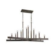 Fallon 14-Light Oil-Rubbed Bronze Island Pendant-Pendants-Hanging Lights-DECOROLALA