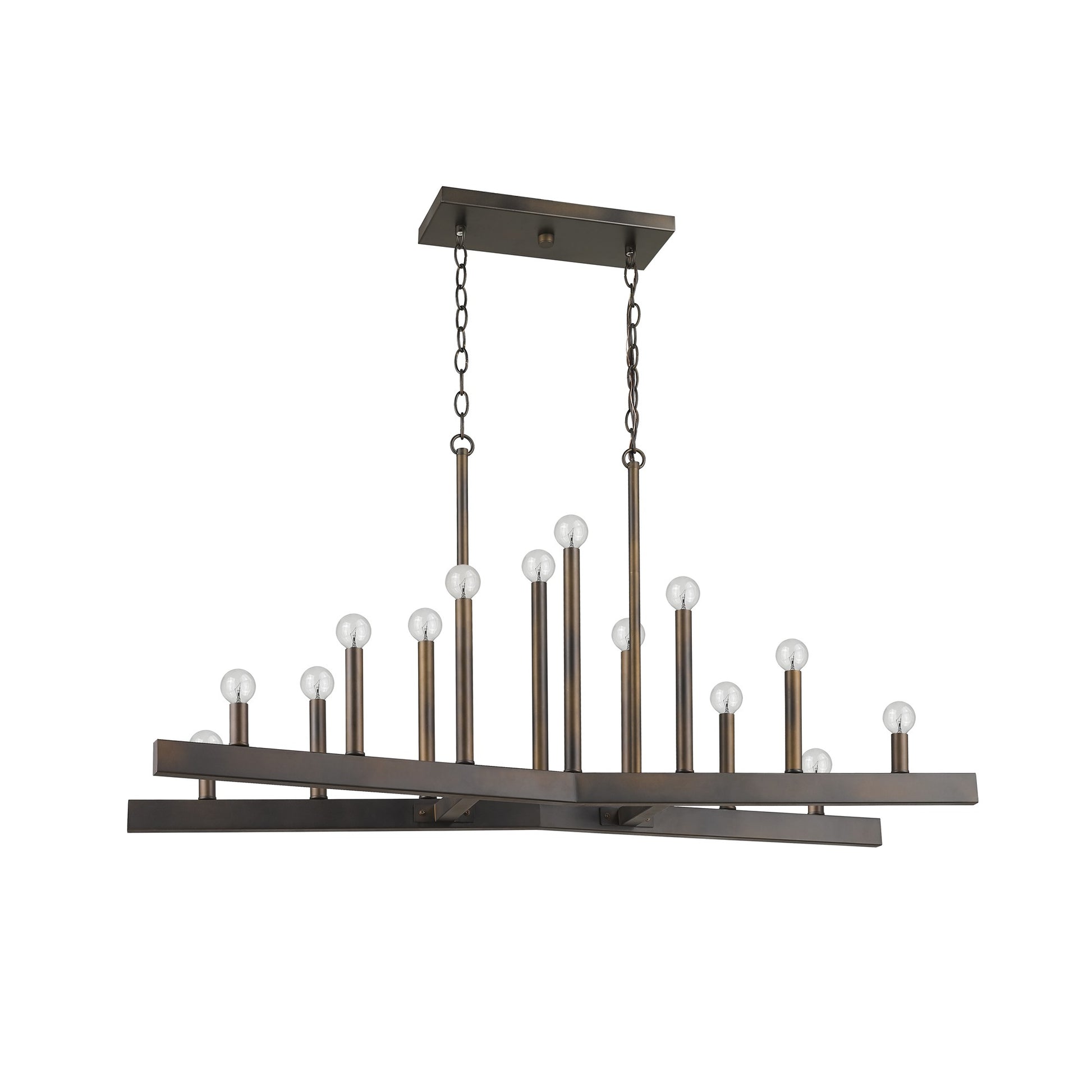 Fallon 14-Light Oil-Rubbed Bronze Island Pendant-Pendants-Hanging Lights-DECOROLALA