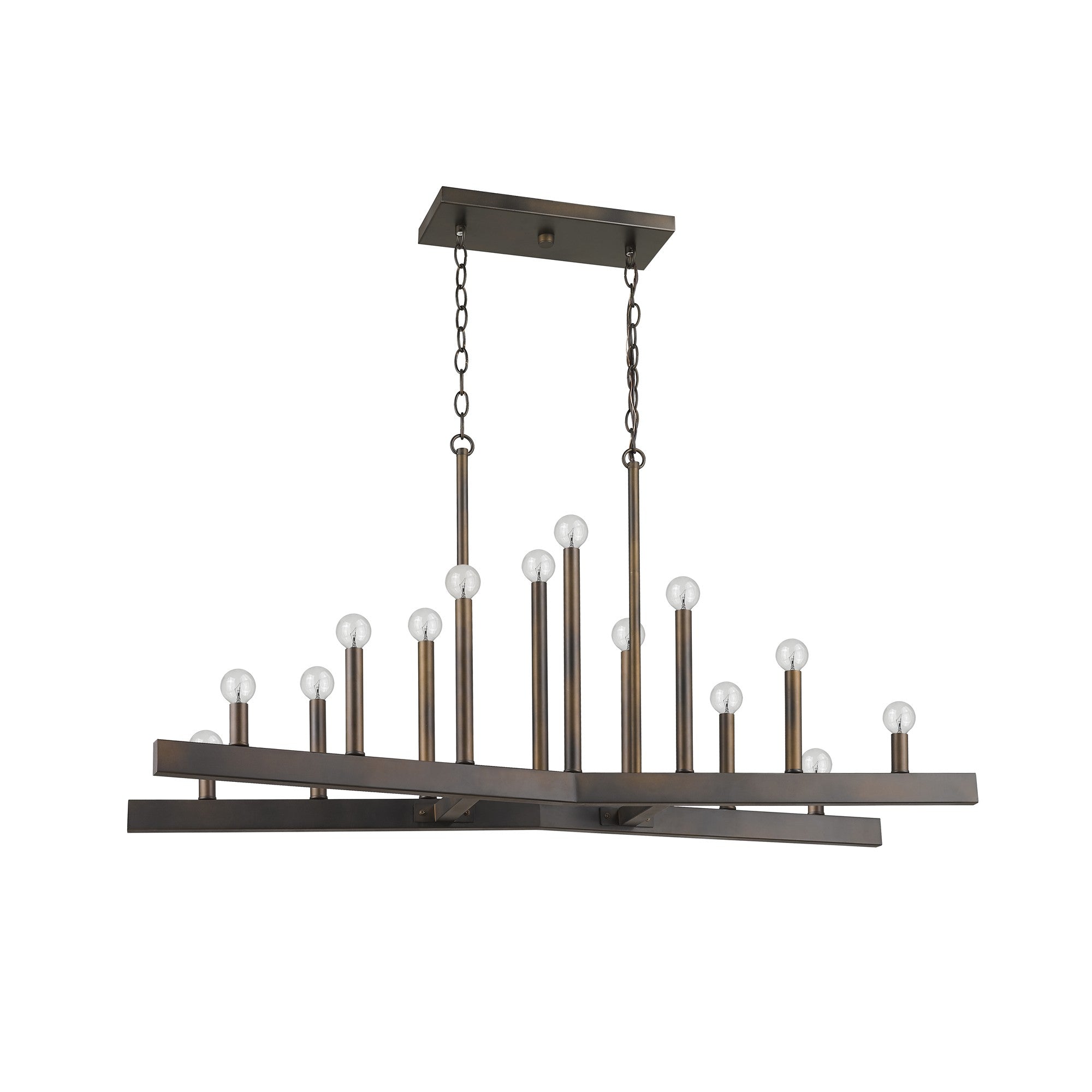 Fallon 14-Light Oil-Rubbed Bronze Island Pendant-Pendants-Hanging Lights-DECOROLALA